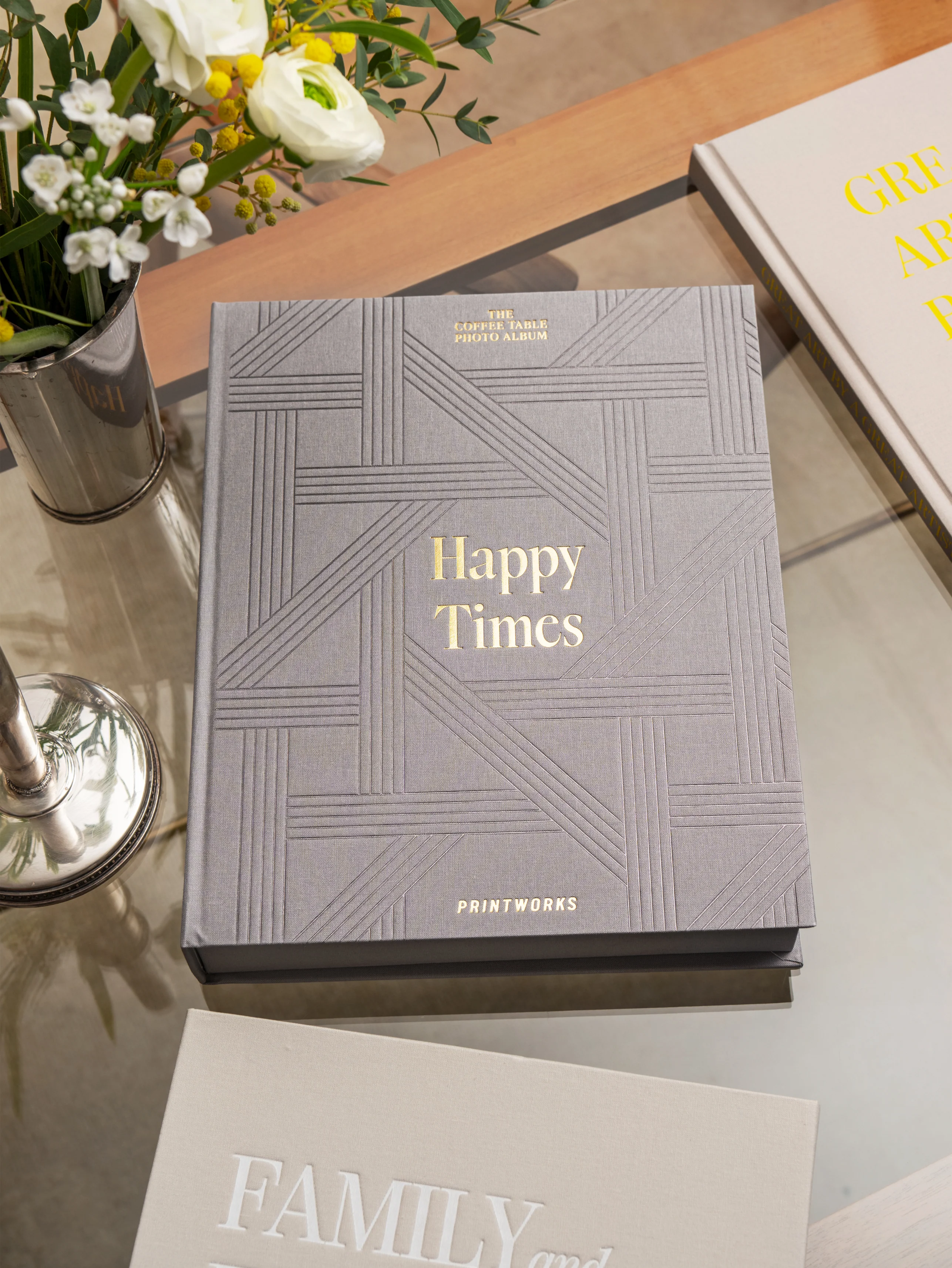 Album na zdjęcia HAPPY TIMES szary ze złotym - Image 4