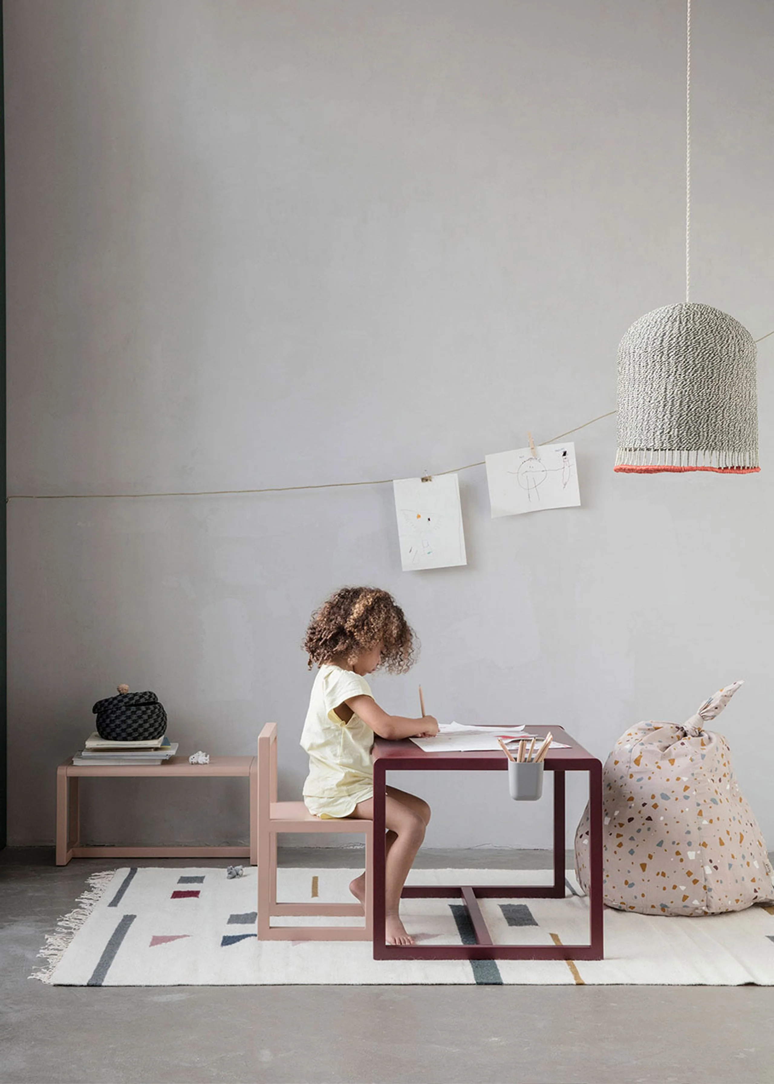 Ławka dziecięca LITTLE ARCHITECT jasnoróżowy - Image 2