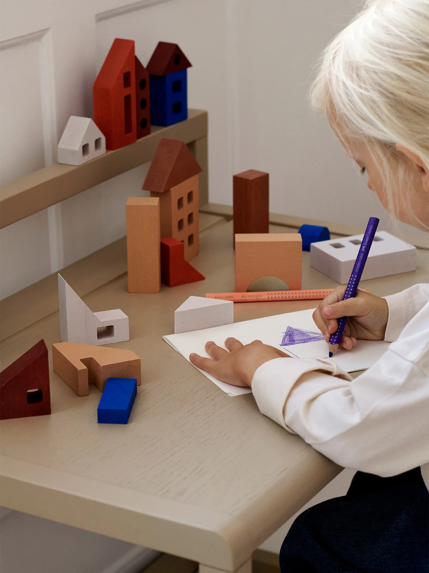 Biurko dziecięce LITTLE ARCHITECT beżowy - Image 6