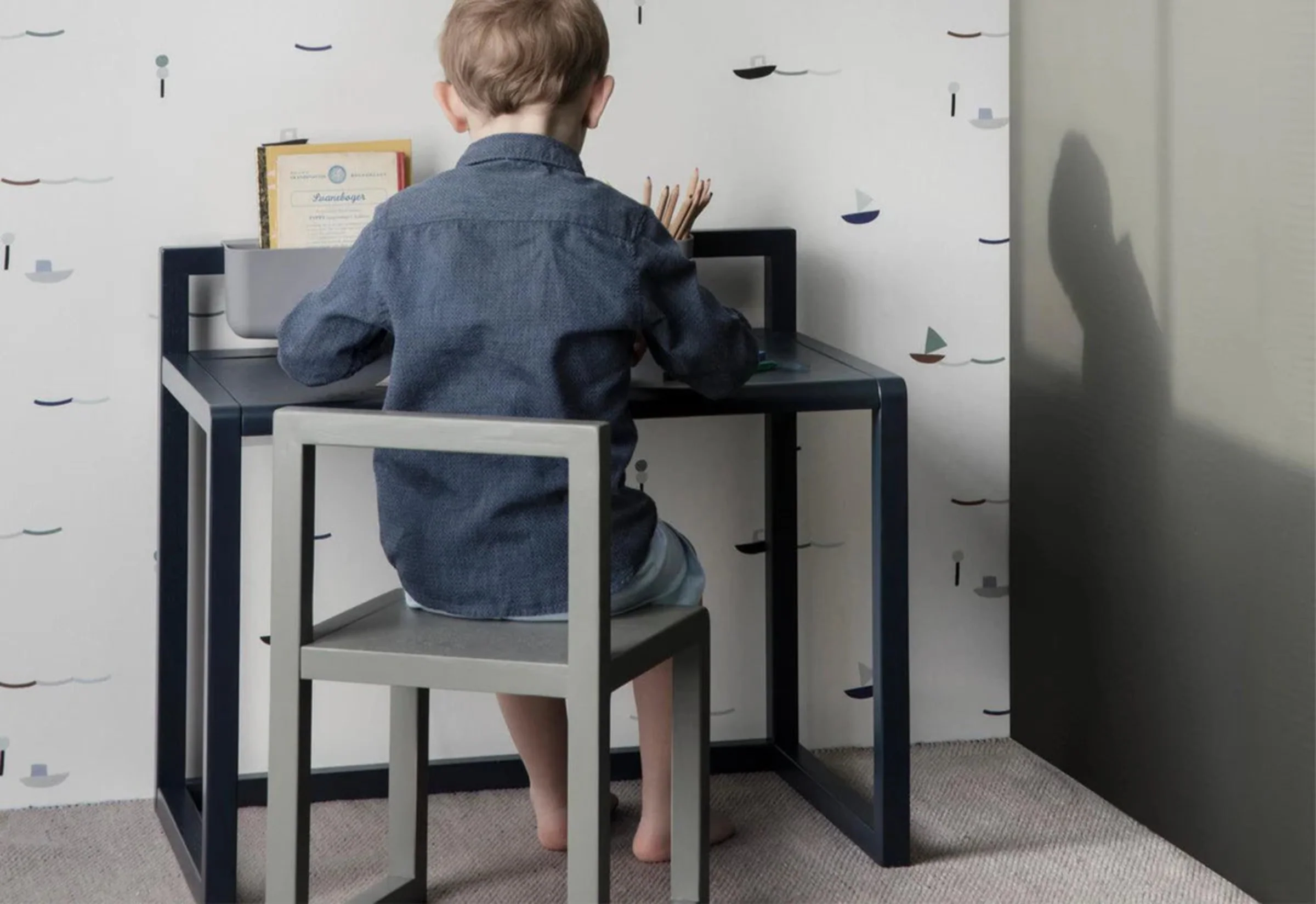 Biurko dziecięce LITTLE ARCHITECT ciemnoniebieski - Image 4