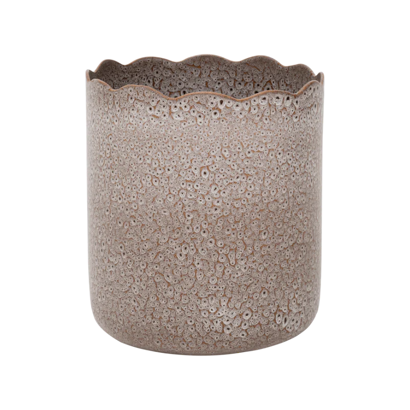 Donica ceramiczna RIVER brązowy z białym