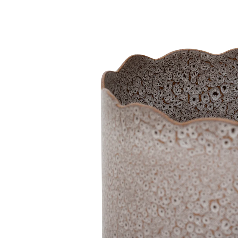 Donica ceramiczna RIVER brązowy z białym - Image 3