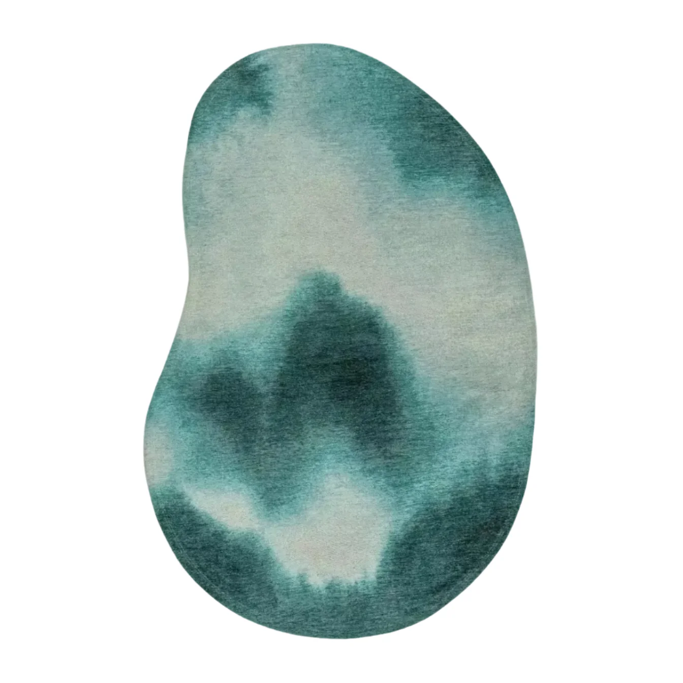 Dywan owalny AQUARELLE LEAF błękitny z szarym