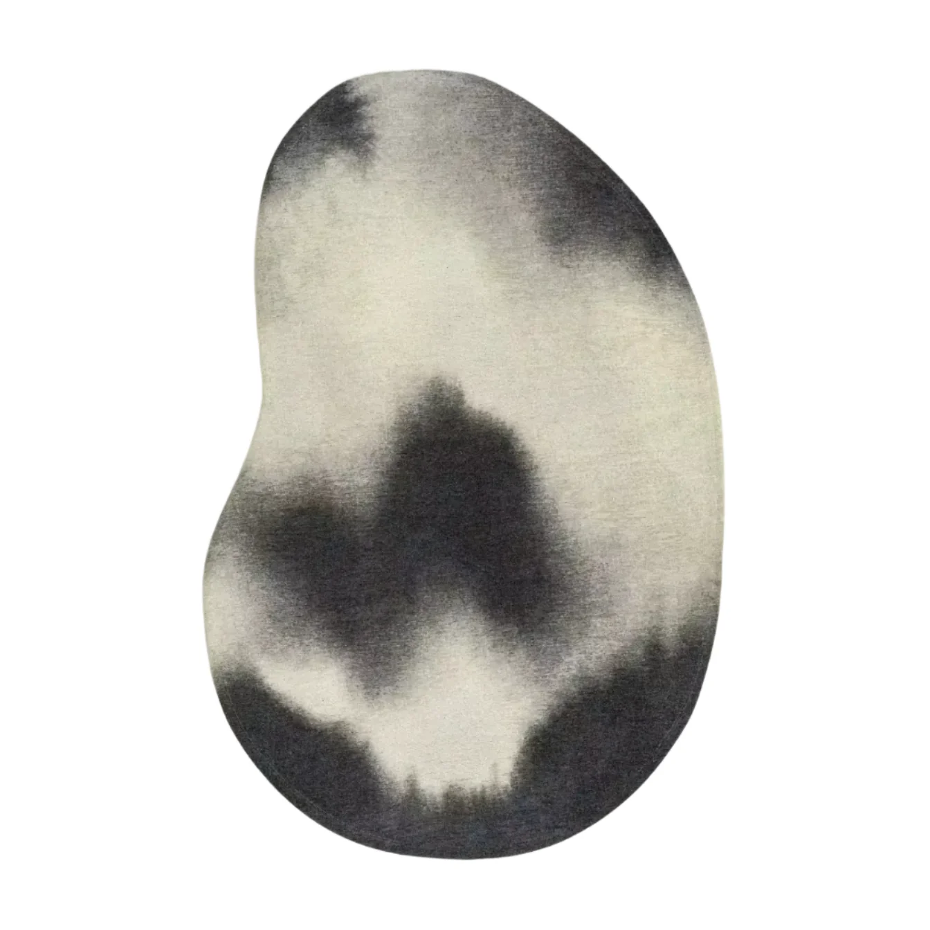 Dywan owalny AQUARELLE LEAF czarny z beżowym