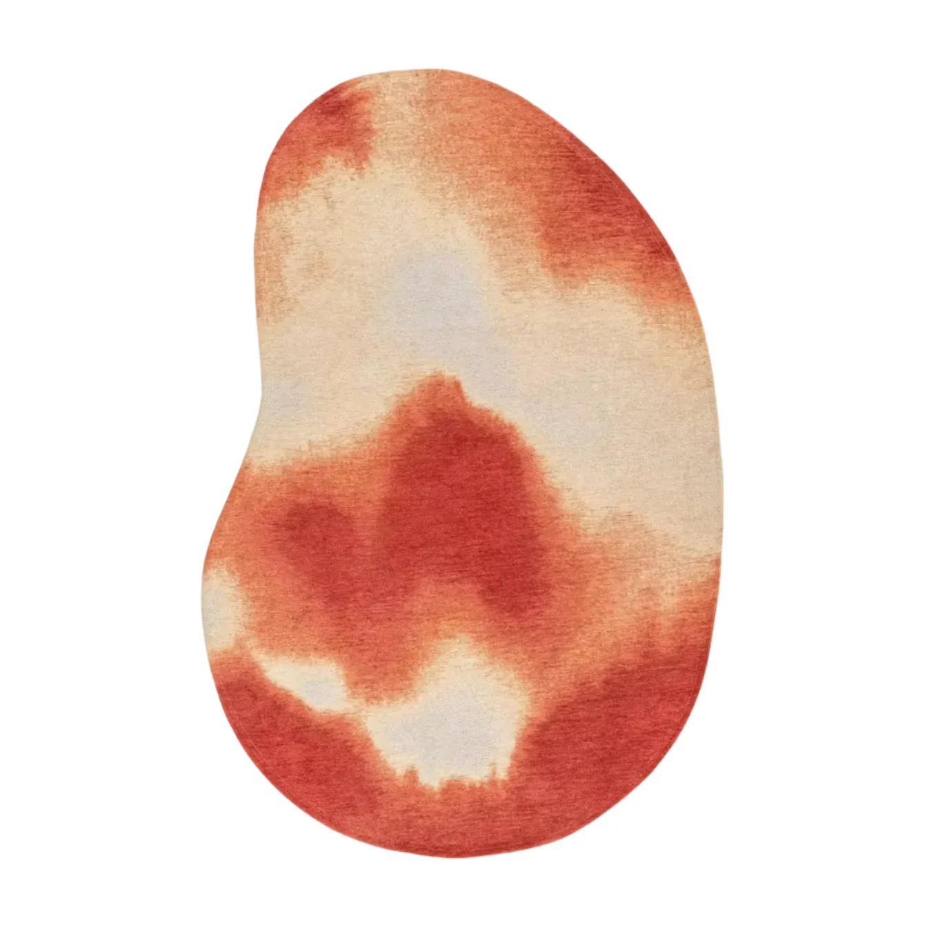 Dywan owalny AQUARELLE LEAF czerwony z pomarańczowym