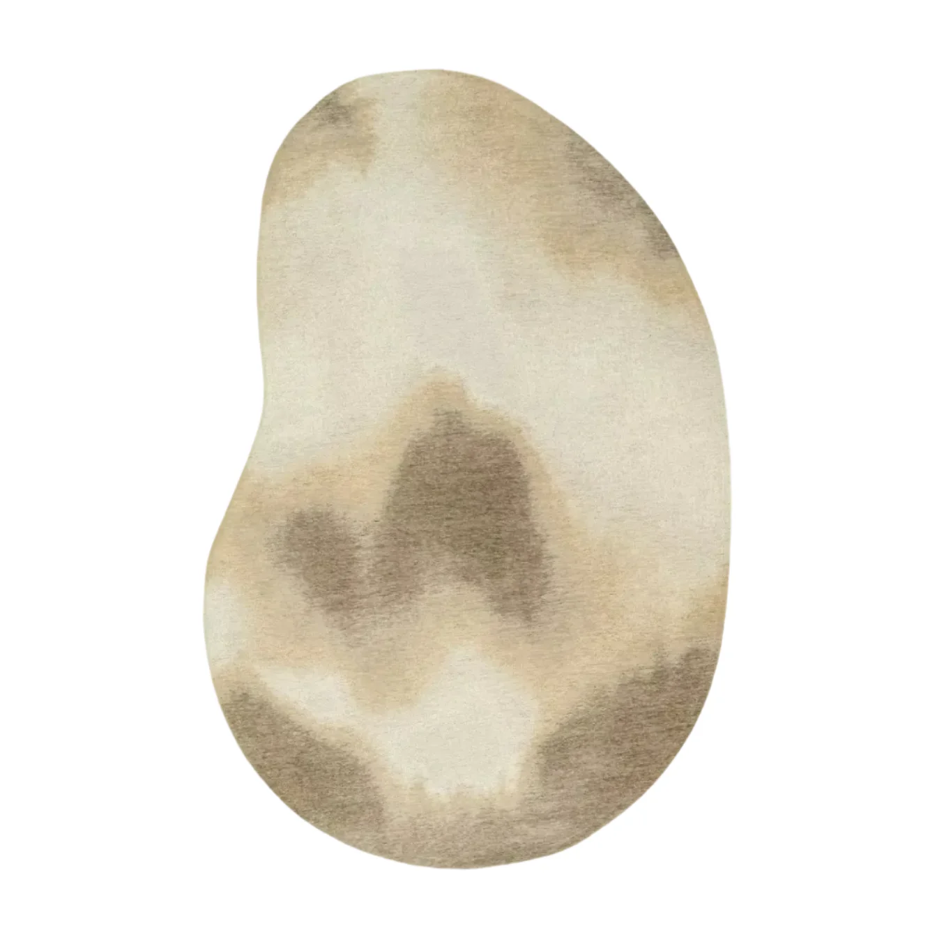 Dywan owalny AQUARELLE LEAF kremowy z beżowym