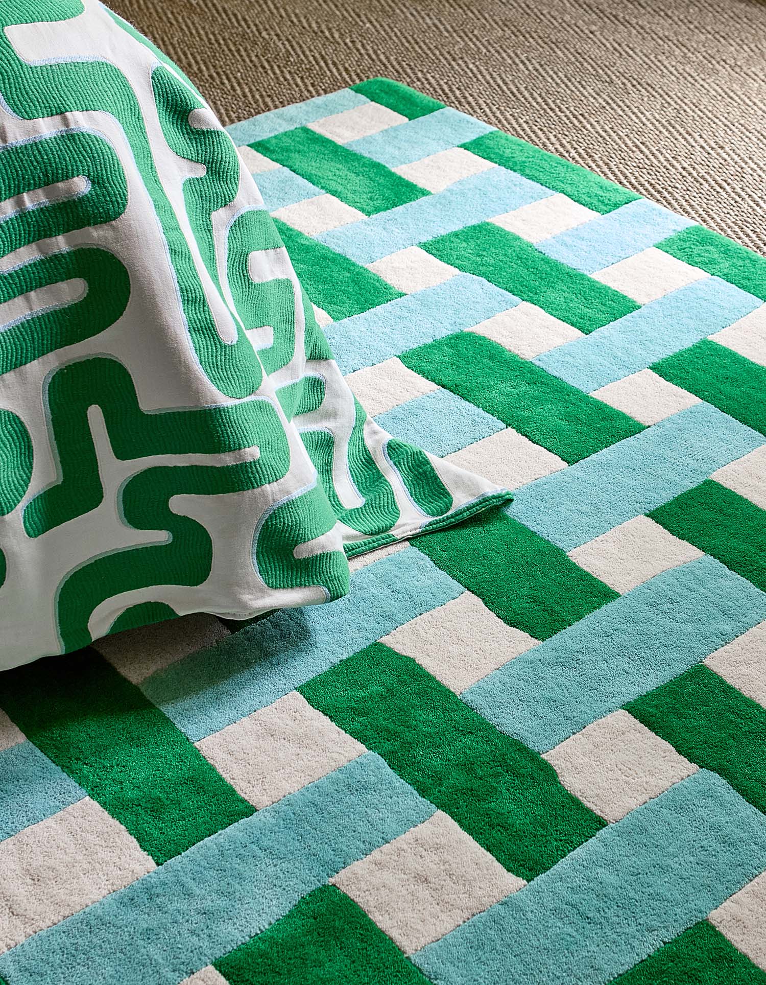 Dywan BASKETWEAVE EMERALD AQUAMARINE zielono-niebieski - Image 6