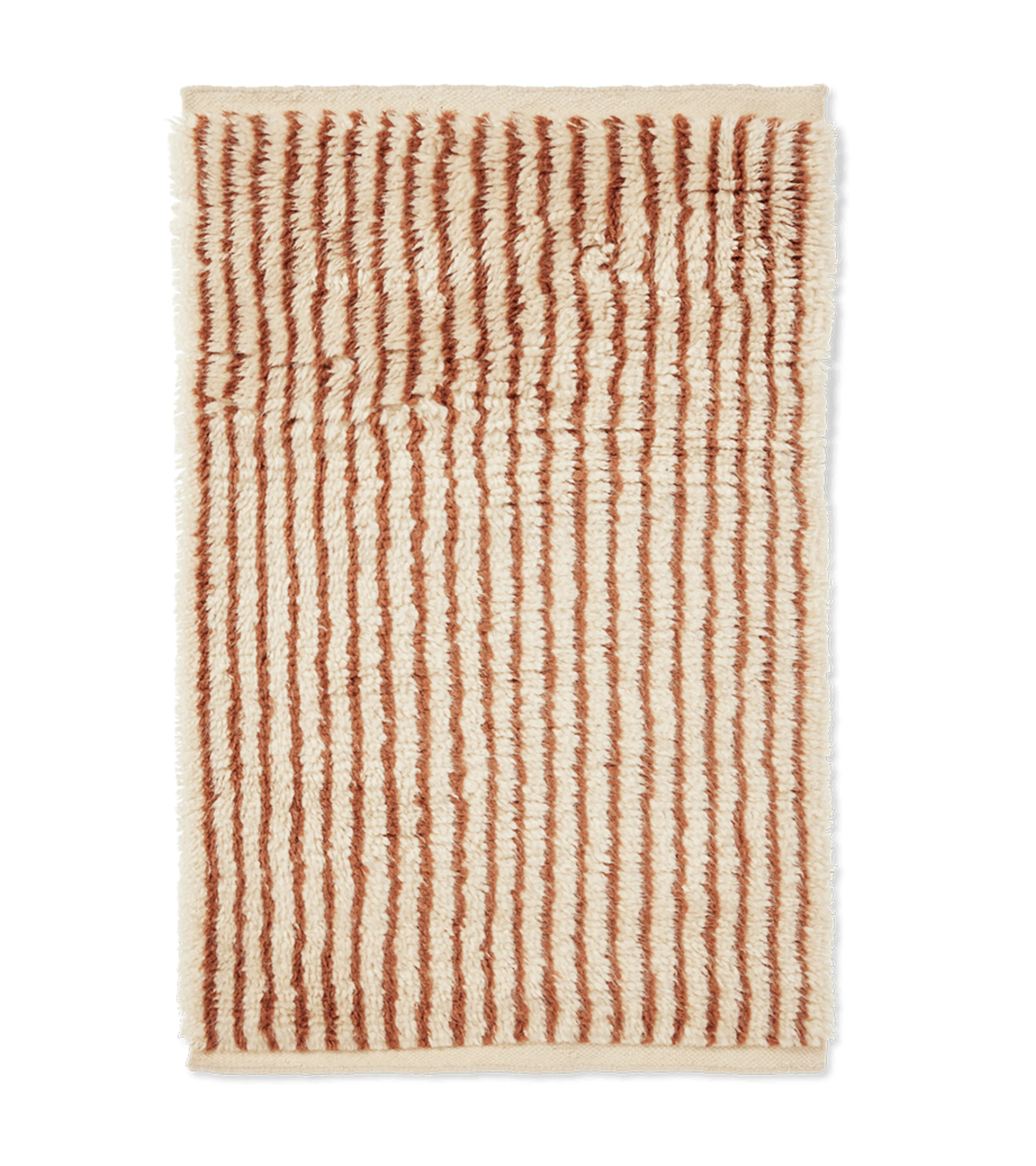 Dywan z długm włosiem KAMI KNOTTED rdzawy brąz z beżowym - Image 4