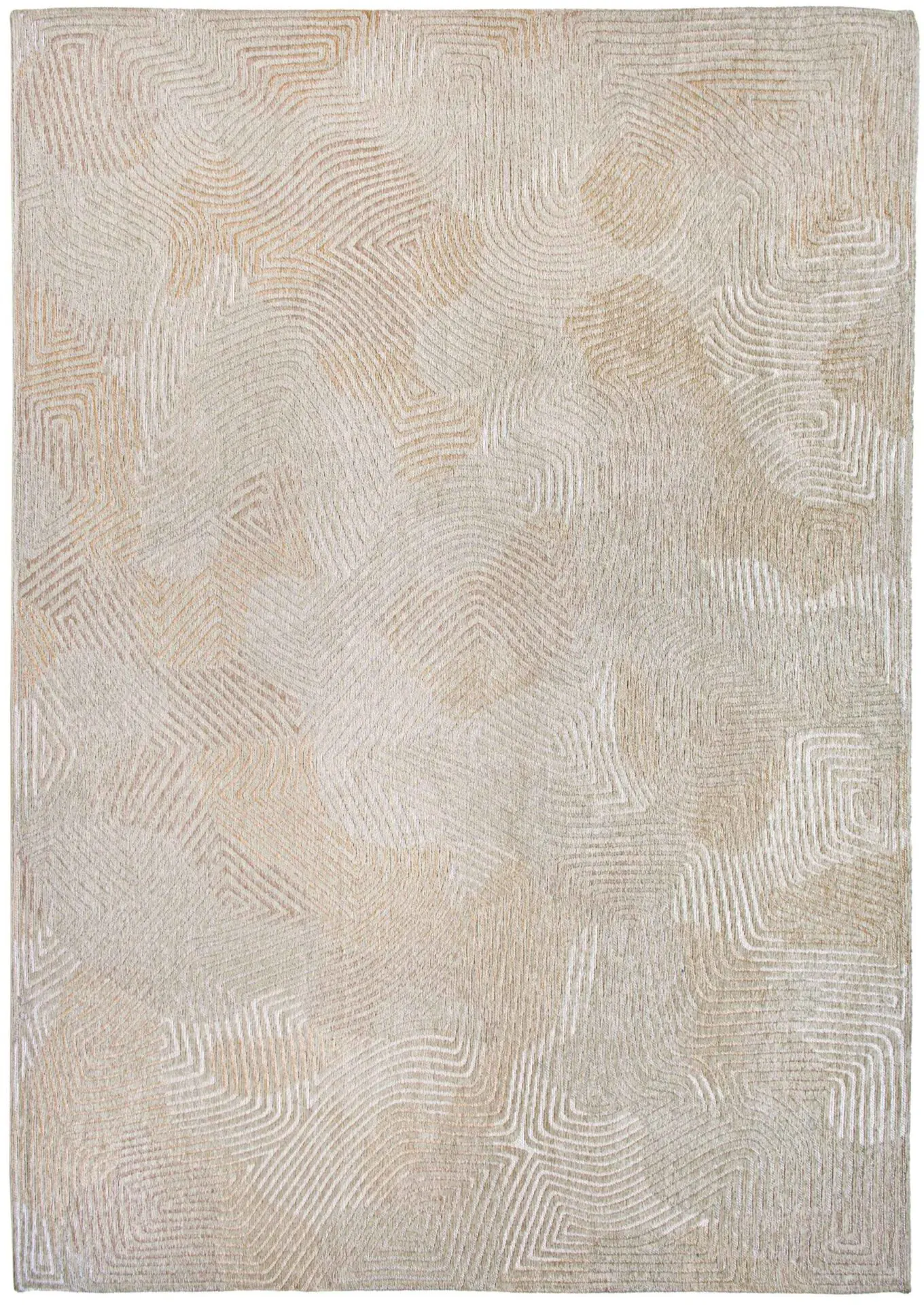 Dywan owalny CORAL SHELL BEIGE beżowy z białym - Image 2