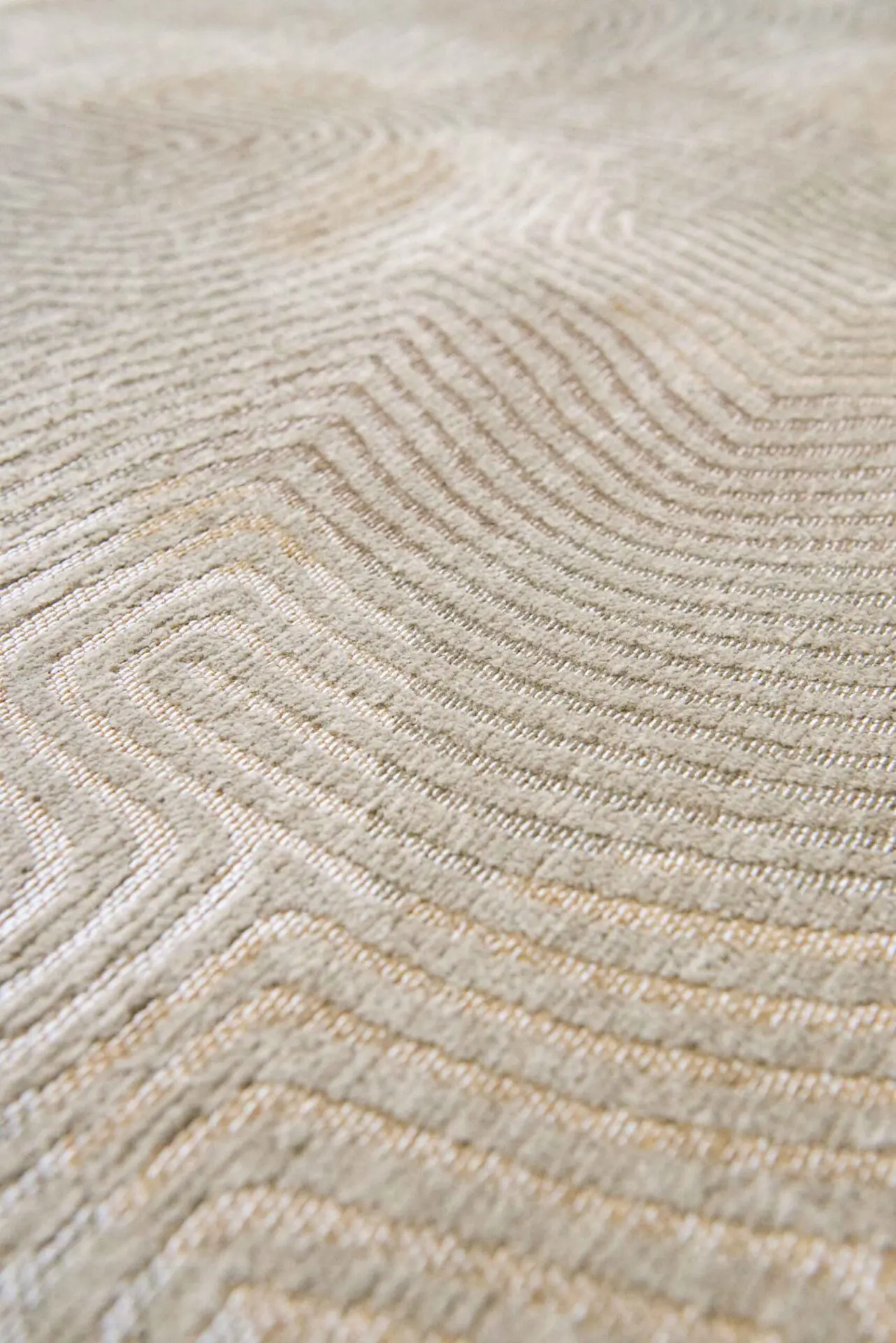 Dywan owalny CORAL SHELL BEIGE beżowy z białym - Image 3