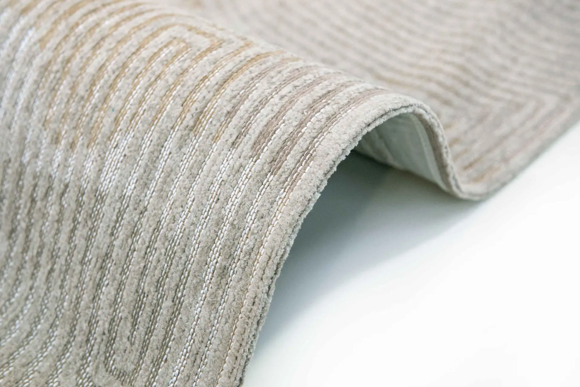 Dywan owalny CORAL SHELL BEIGE beżowy z białym - Image 5