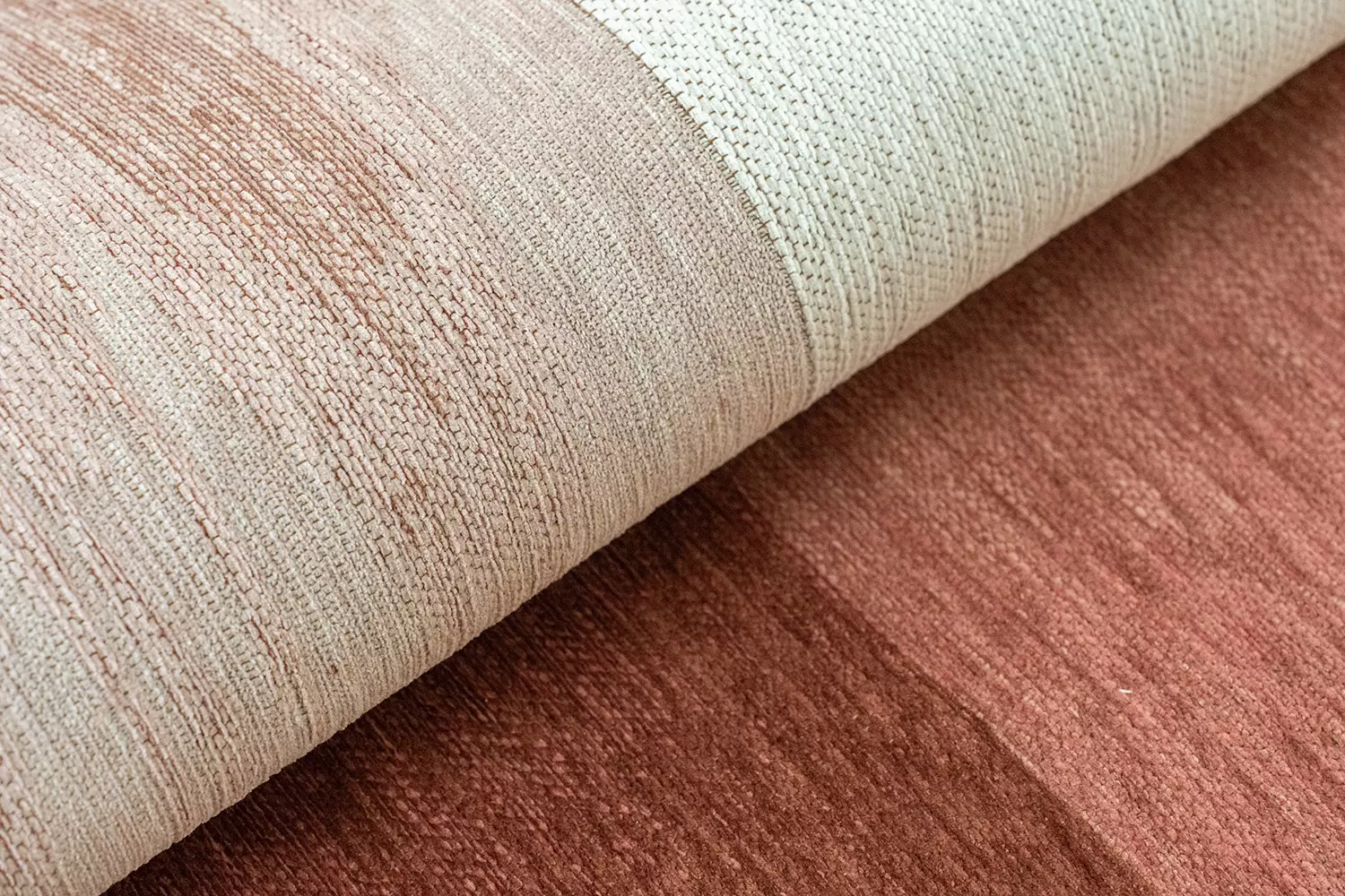 Dywan okrągły SENDAI bordowy z łososiowym i białym - Image 2