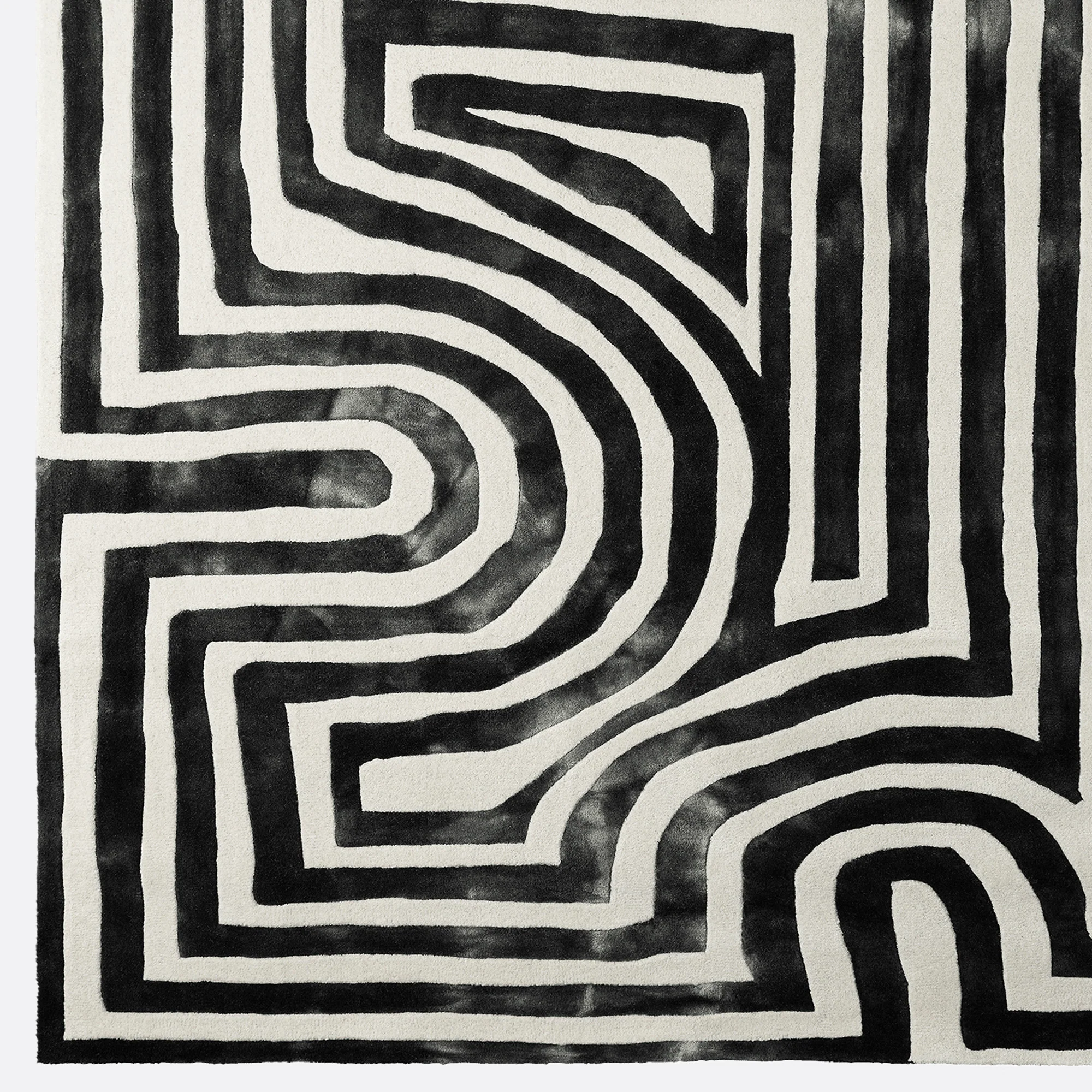 Dywan PSYCHEDELIC LABIRYNTH czarno-biały - Image 4