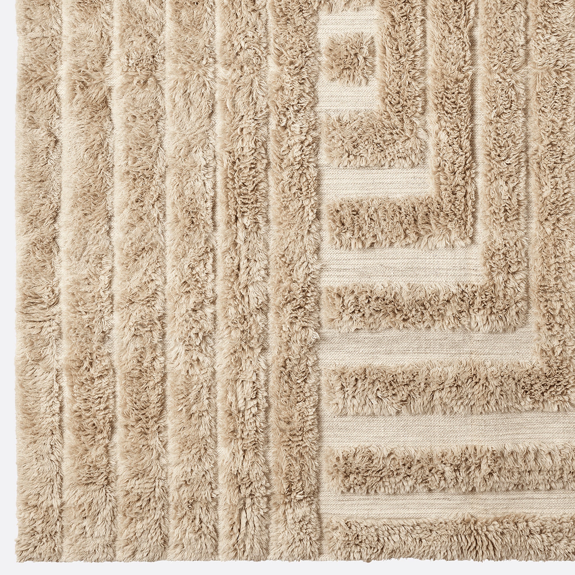 Dywan SHAGGY LABYRINTH beżowy z długim włosiem - Image 7