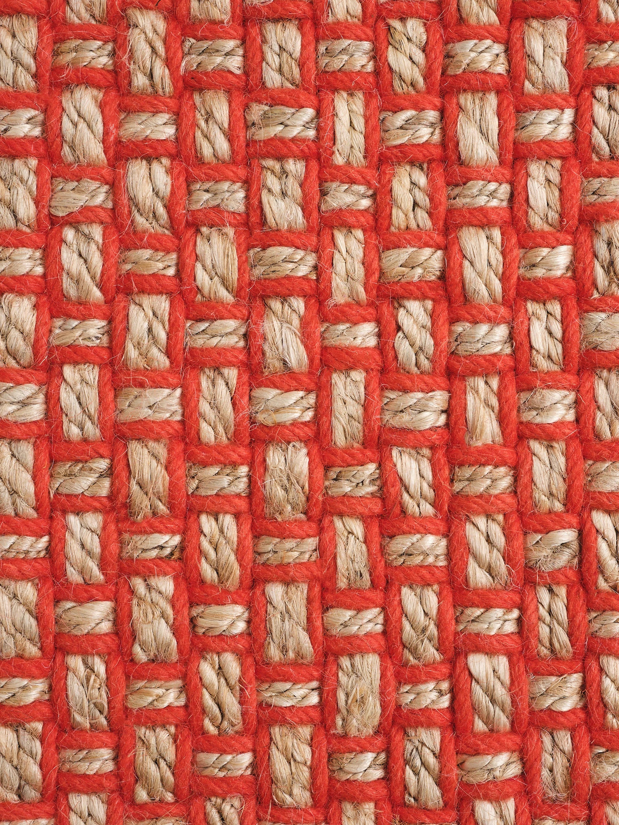 Dywan WEAVE czerwony z beżowym - Image 4