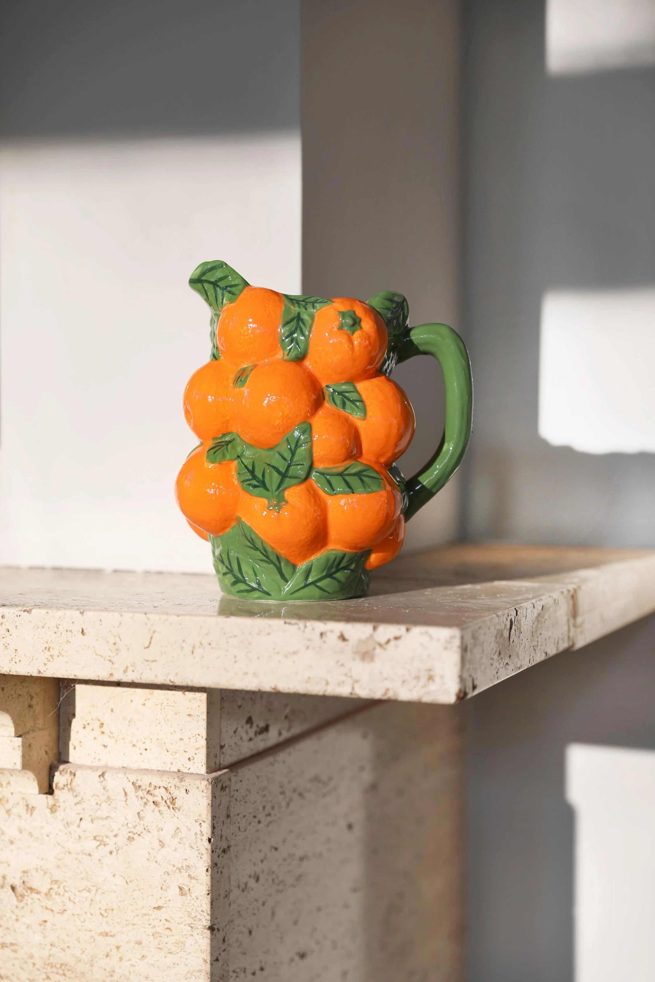 Dzbanek ORANGE pomarańczowy z zielonym - Image 2
