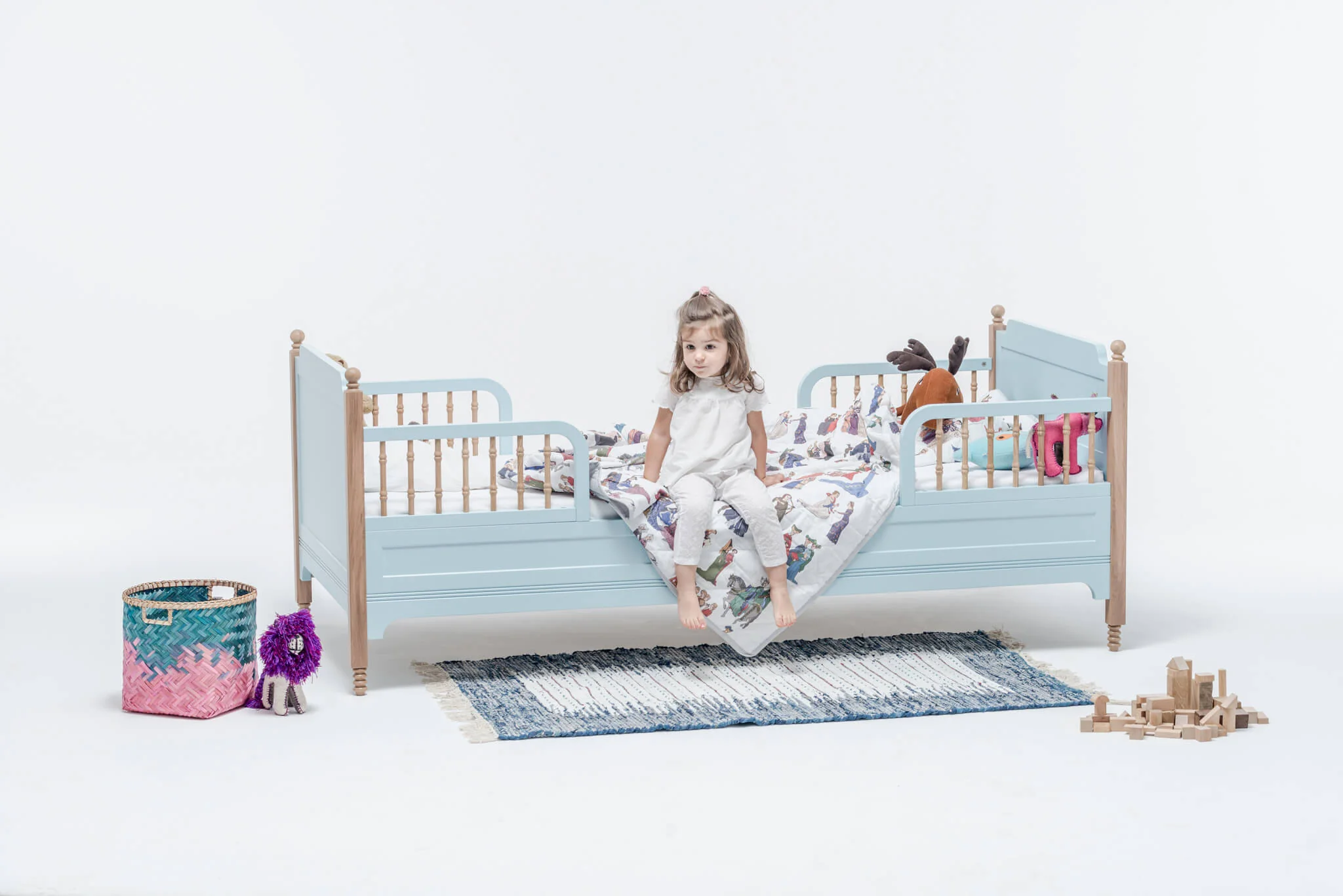 Łóżeczko dziecięce SOFIA TODDLER błękitny - Image 4