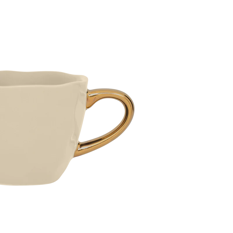 Filiżanka do espresso GOOD MORNING kremowy ze złotym - Image 3