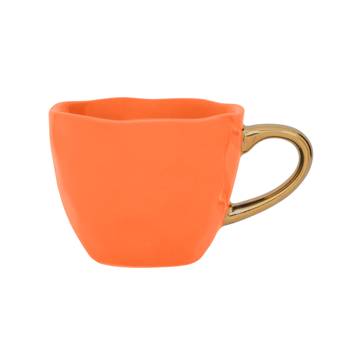 Filiżanka do espresso GOOD MORNING pomarańczowy ze złotym