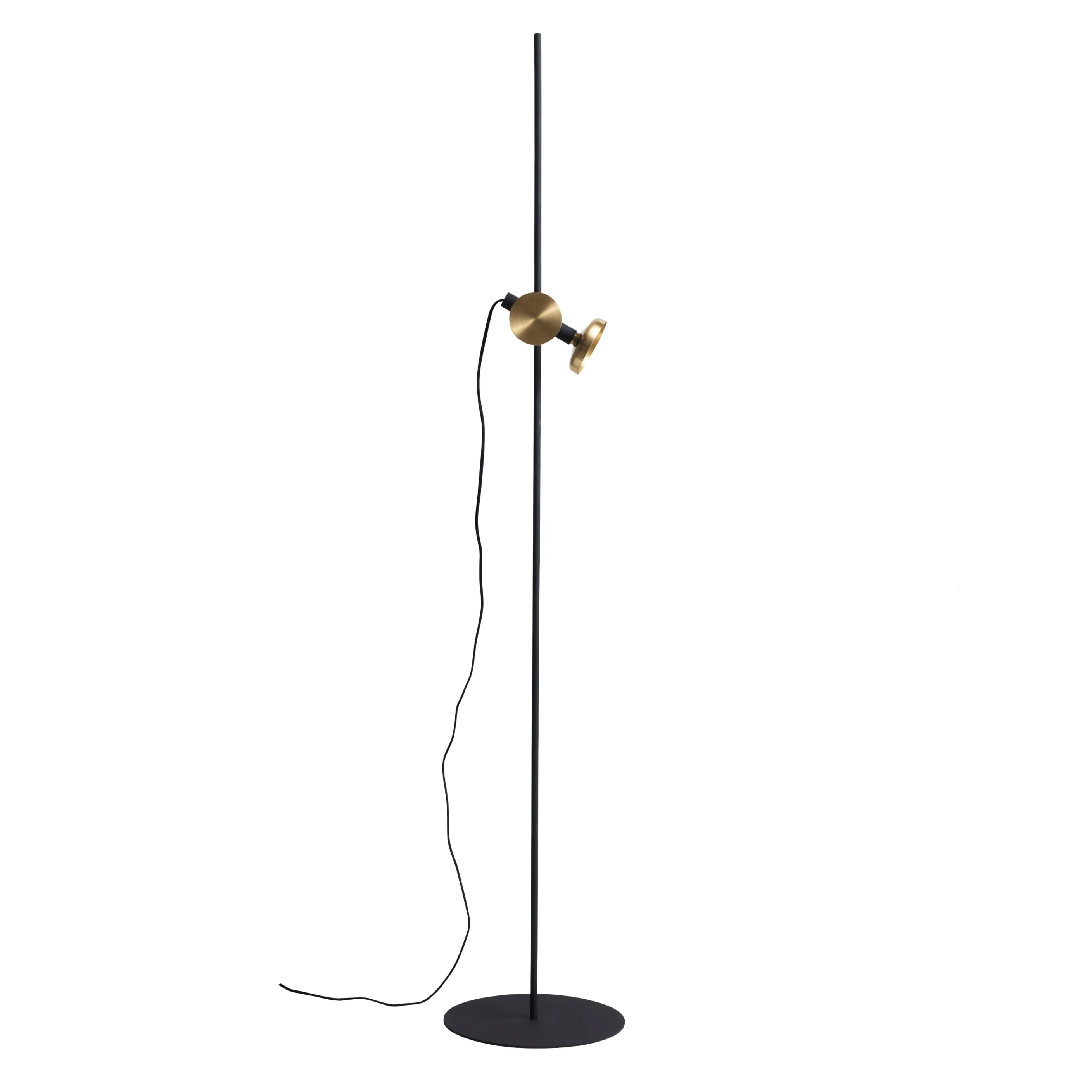 Lampa podłogowa BLEND czarny z mosiężnym wykończeniem