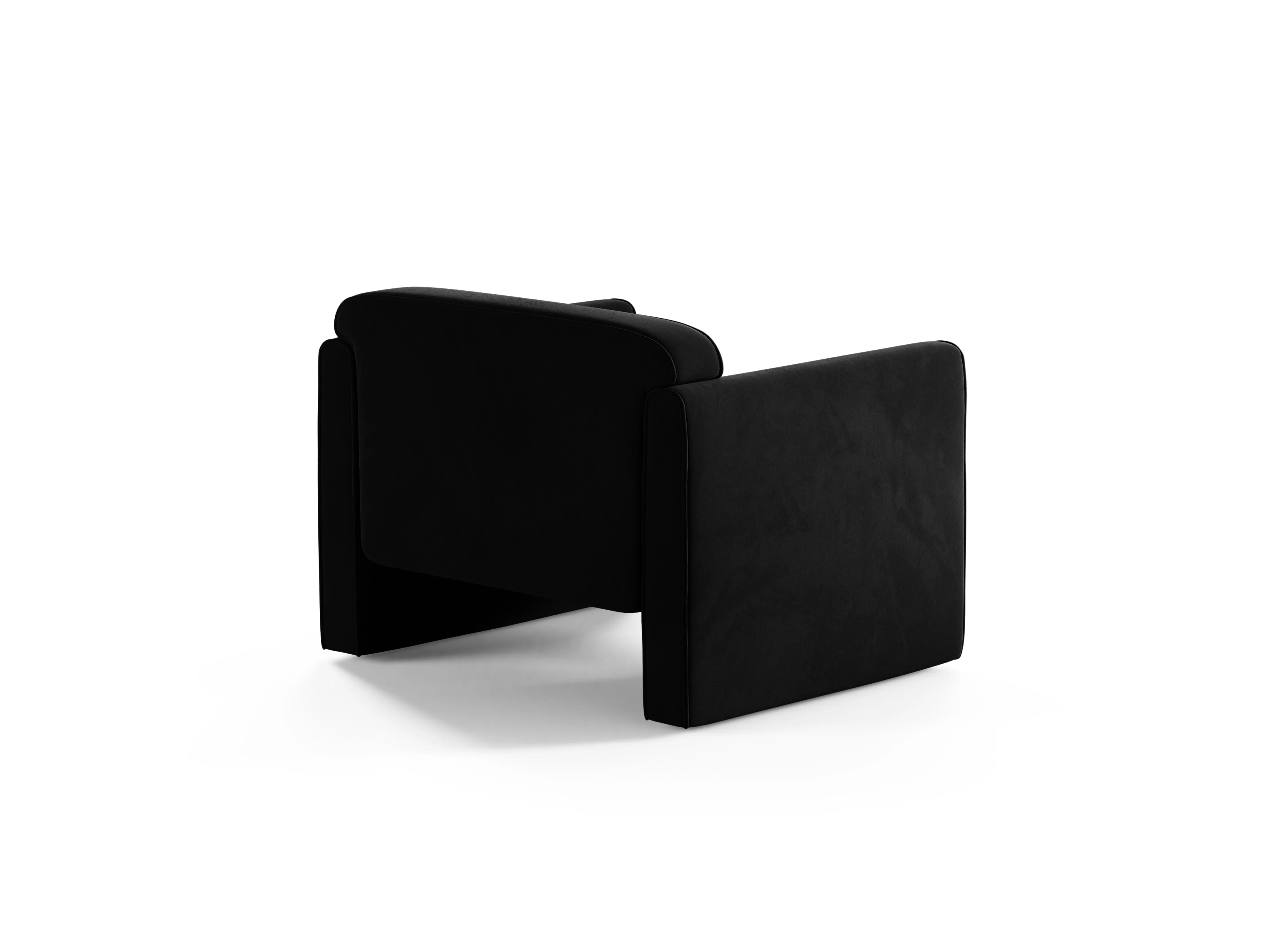 Fotel aksamitny ABBY czarny - Image 4
