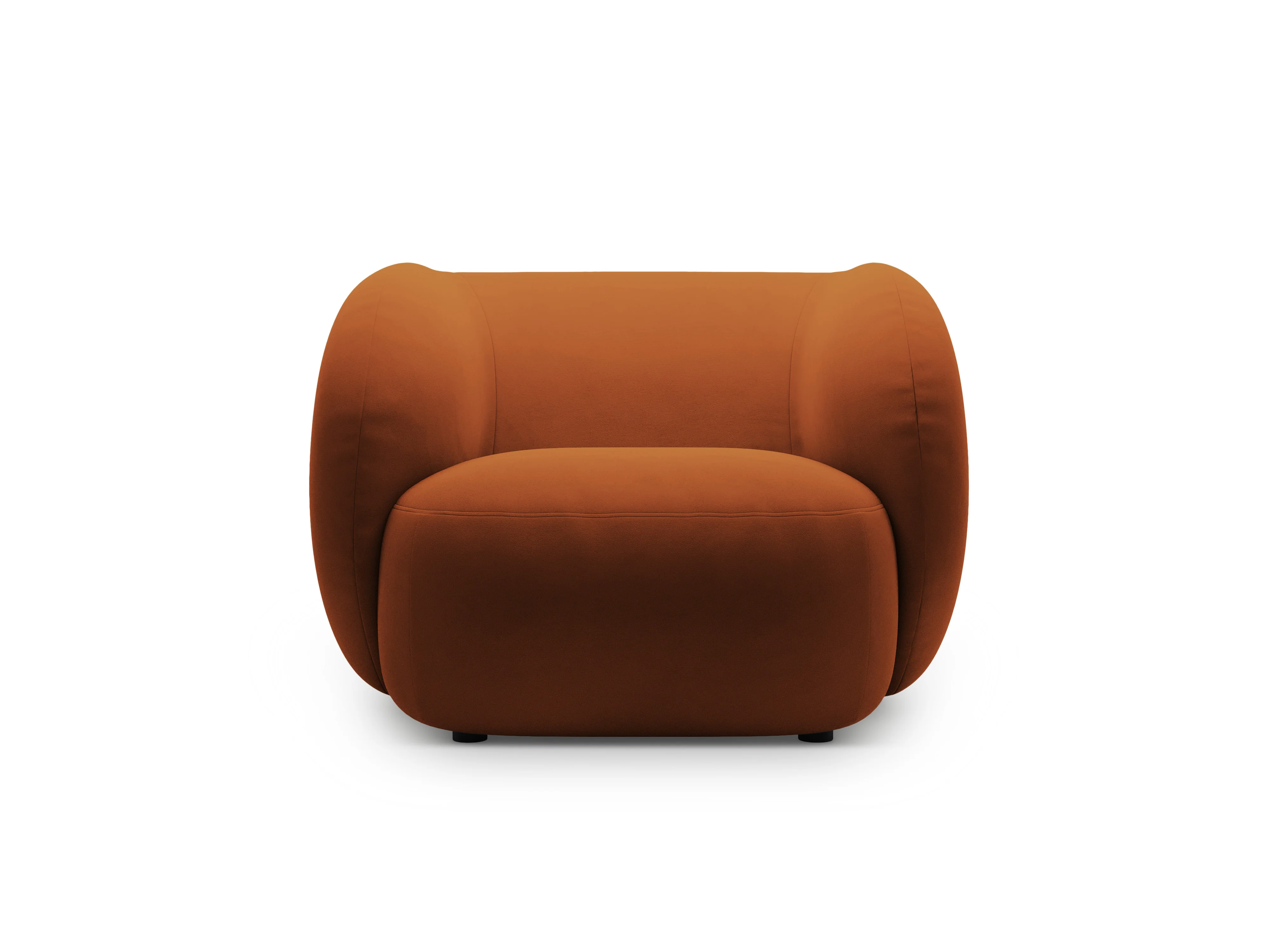 Fotel aksamitny KATE terracotta - Image 2
