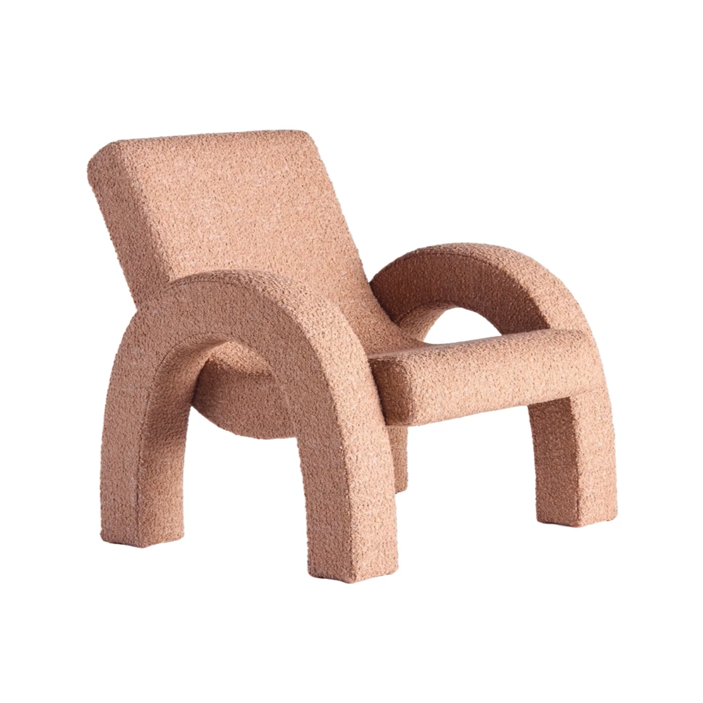 Fotel ARCO różowy boucle