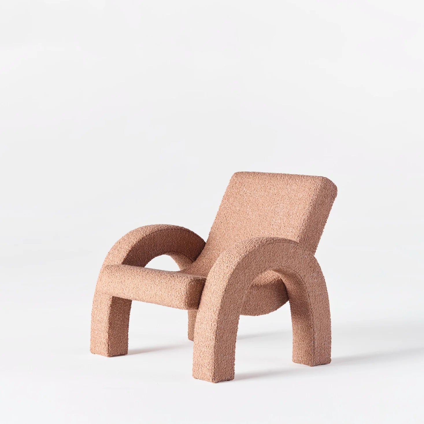 Fotel ARCO różowy boucle - Image 4