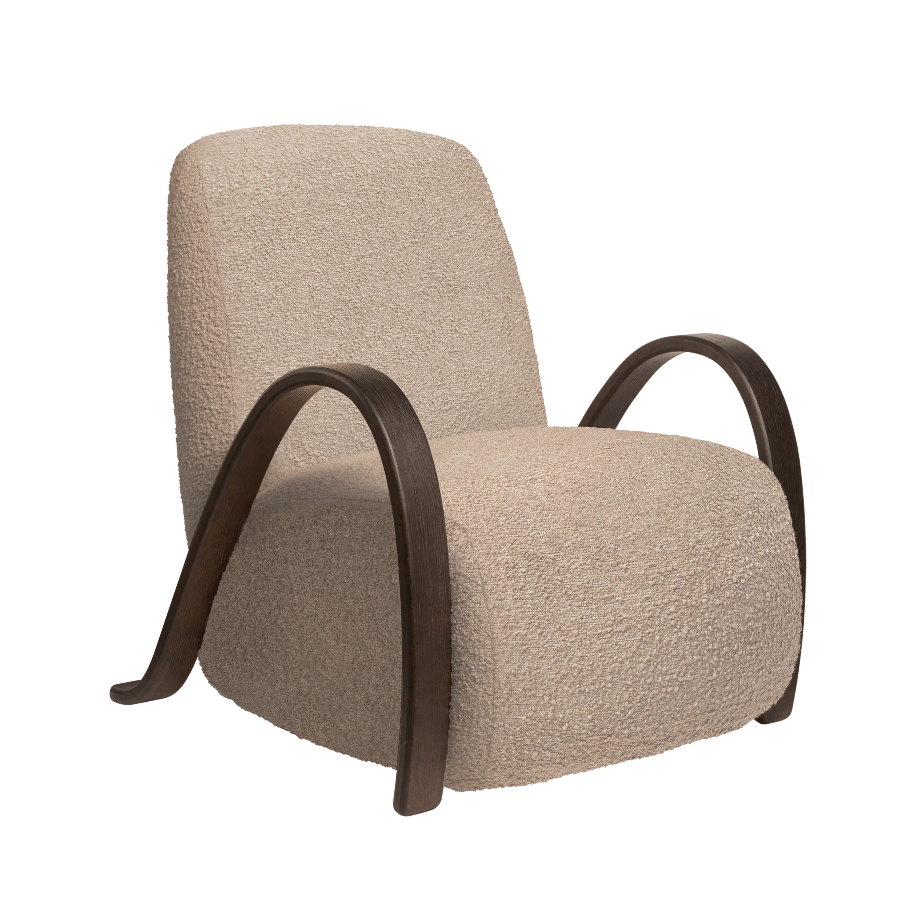 Fotel BUUR LOUNGE beżowy boucle