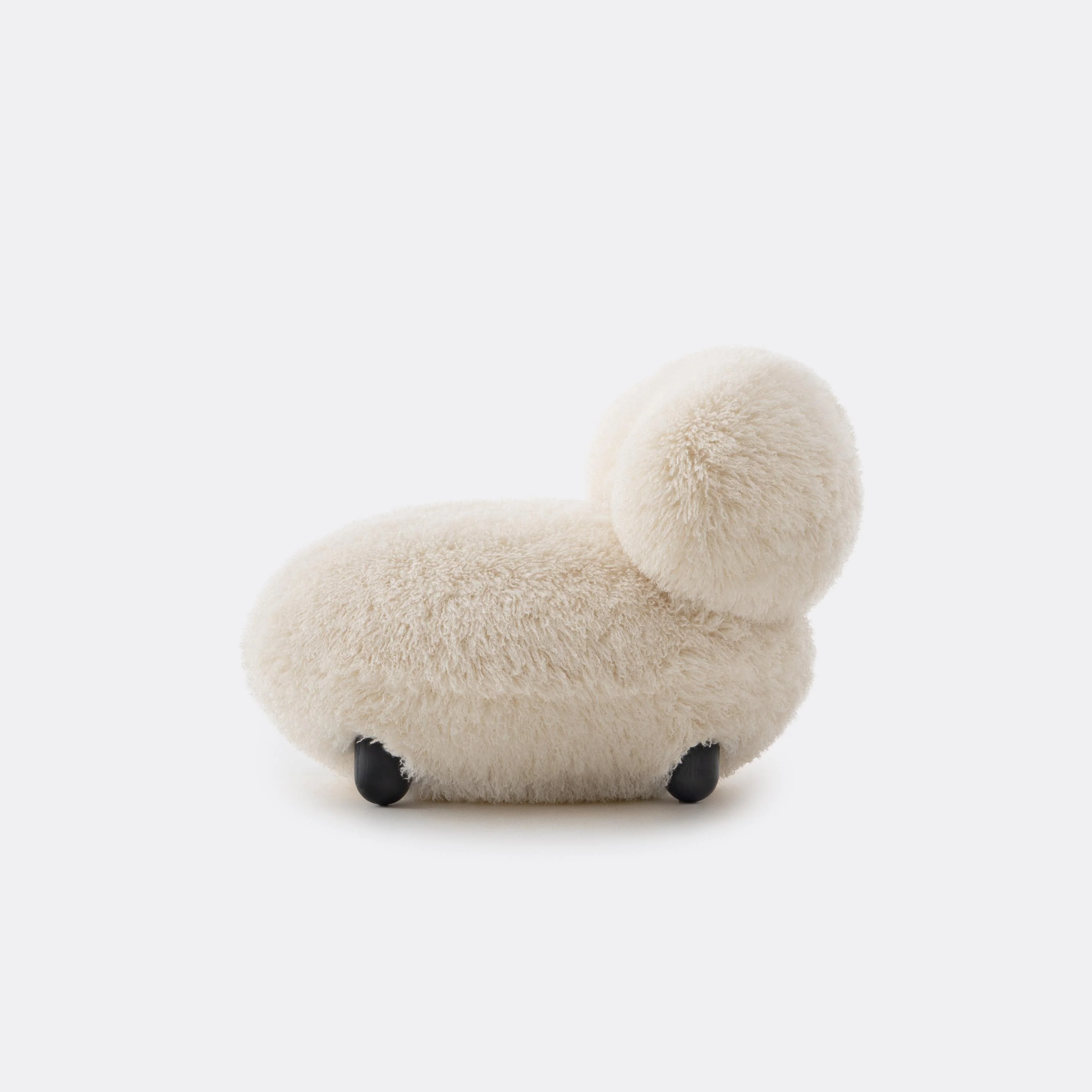 Fotel FLOCK - FLUFFY EDITION sztuczne futerko z drewnianą podstawą - Image 5