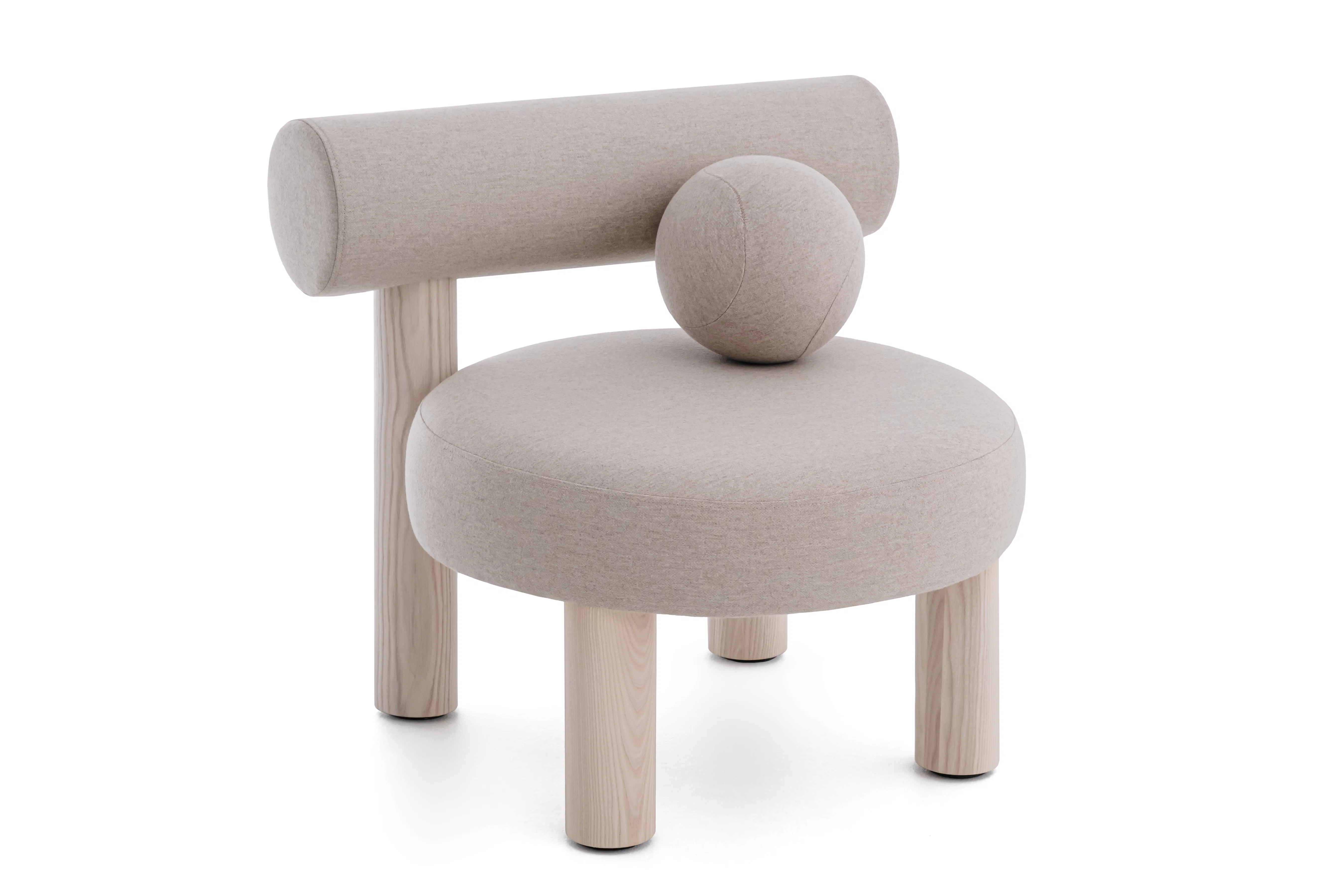 Fotel GROPIUS CS2 tapicerowany z drewnianą podstawą - Image 6