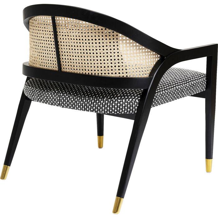 Fotel HORIZON czarny z rattanem - Image 12