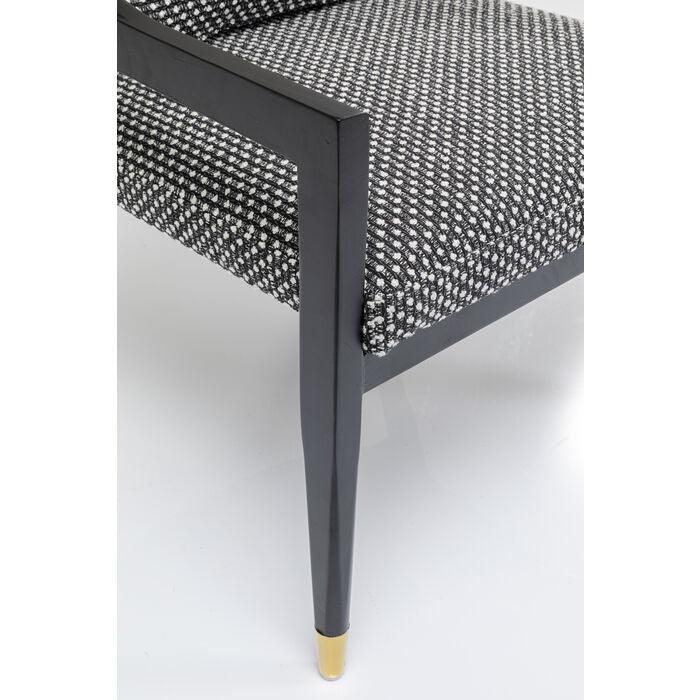 Fotel HORIZON czarny z rattanem - Image 4