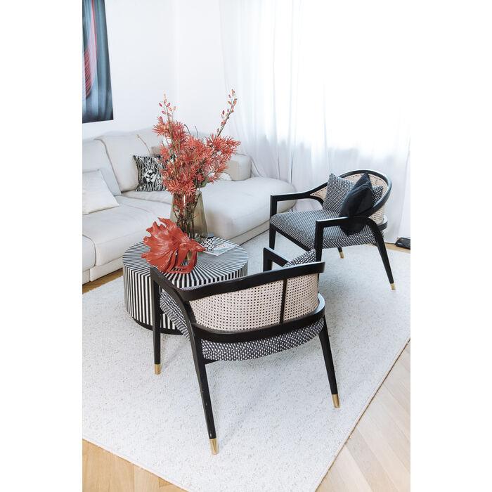 Fotel HORIZON czarny z rattanem - Image 7