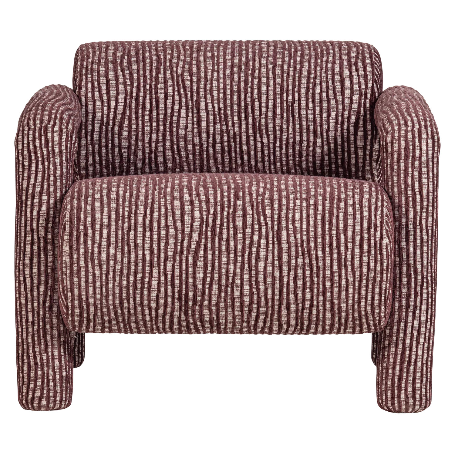 Fotel LENNY szary z burgundowym - Image 3