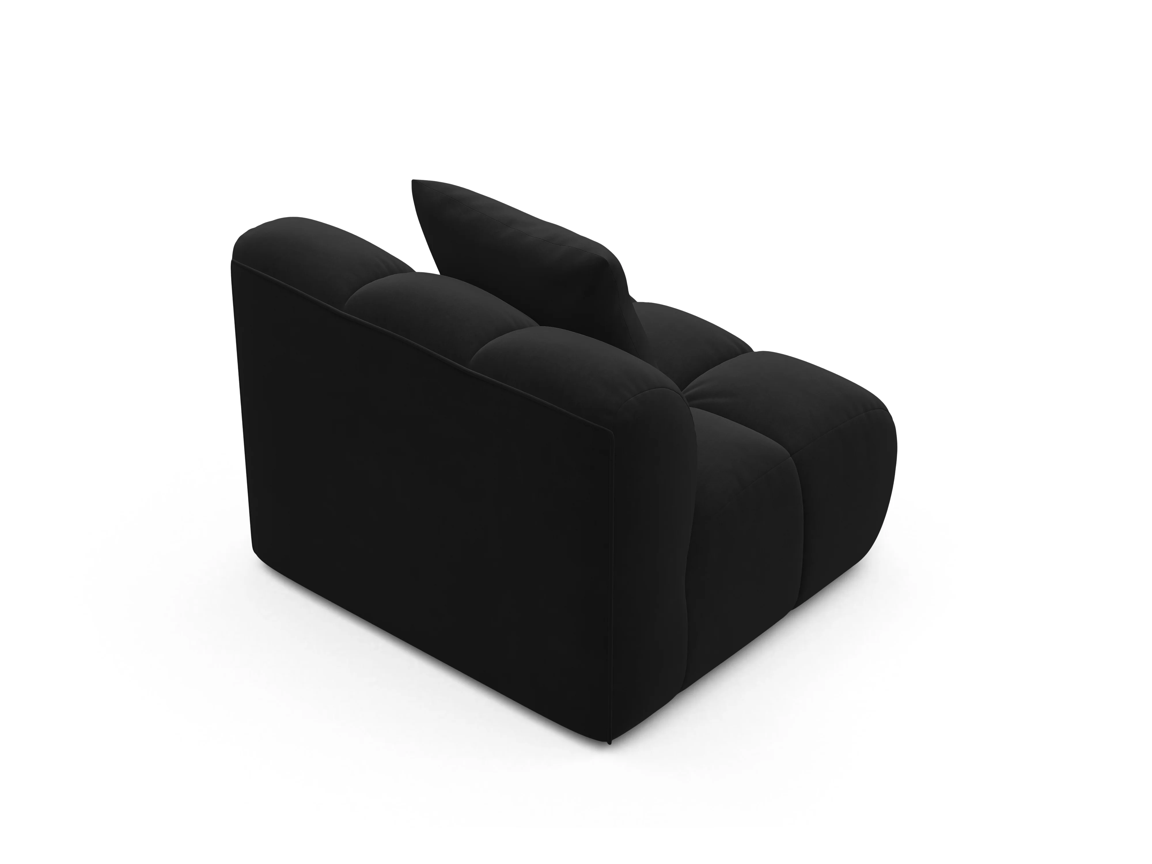 Fotel / moduł aksamitny ASTRO czarny - Image 3