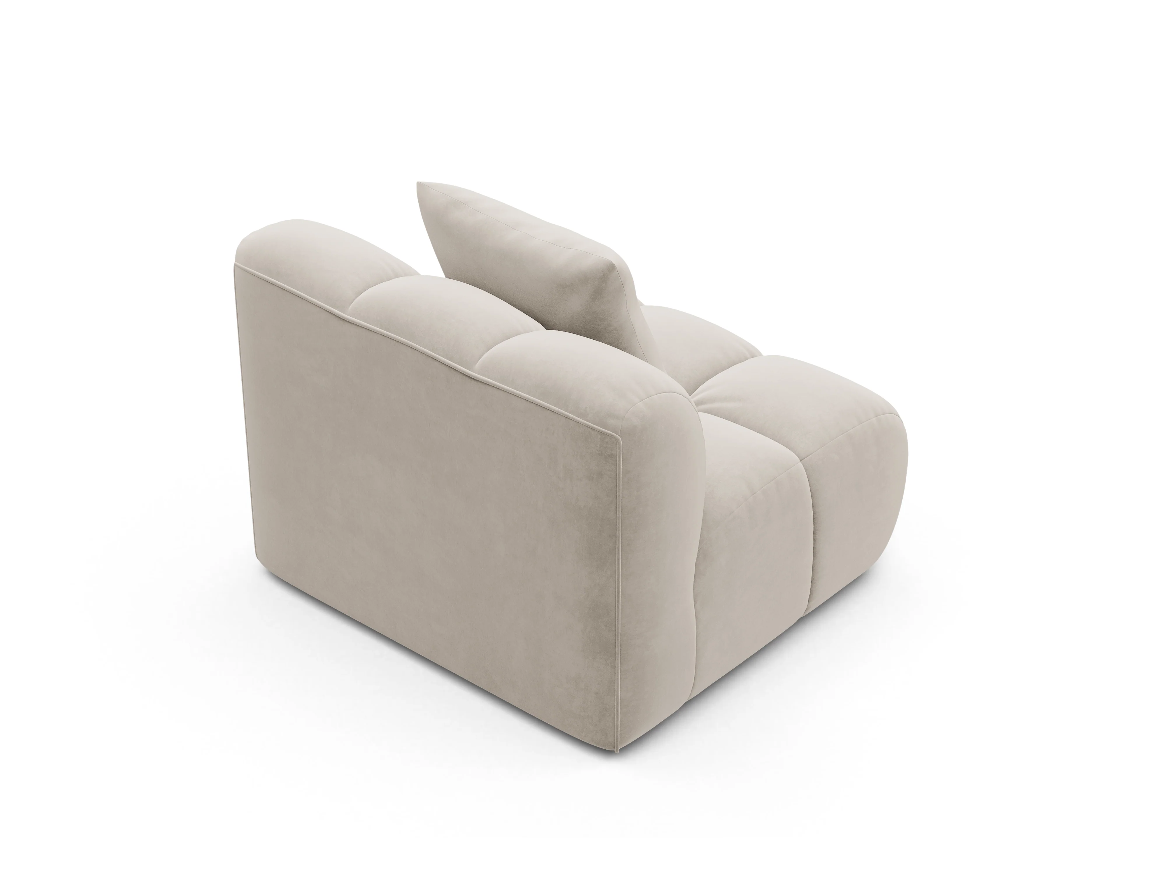 Fotel / moduł aksamitny ASTRO ecru - Image 3