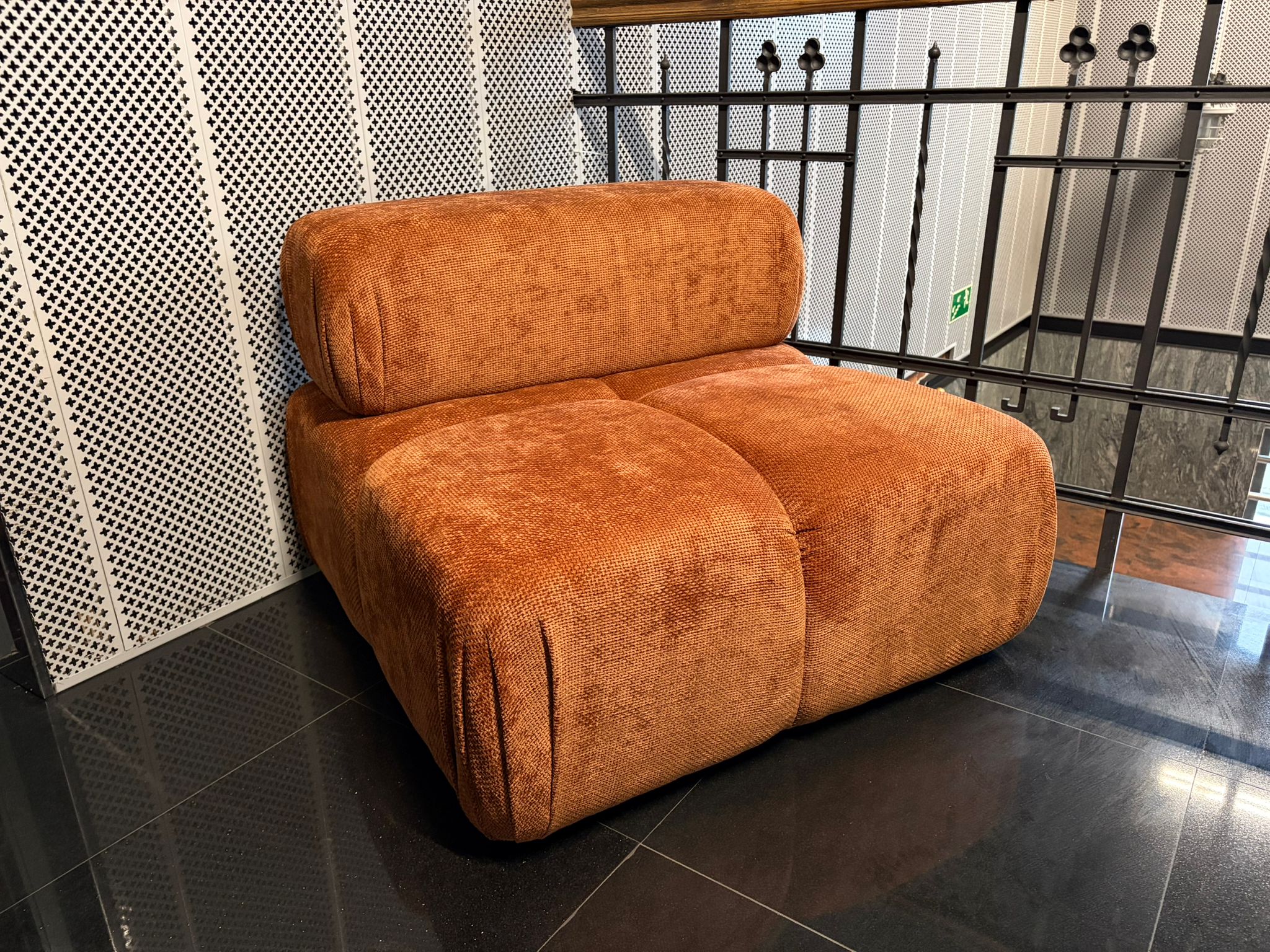 Fotel / moduł aksamitny LOKUA srebrny - Image 7