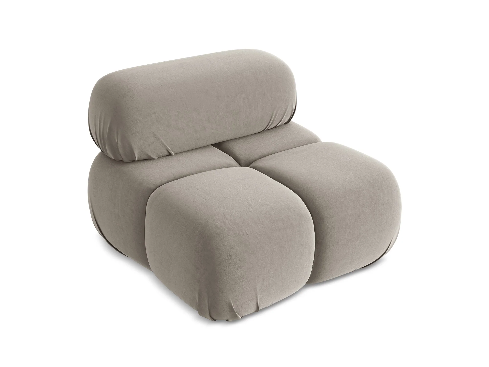 Fotel / moduł aksamitny LOKUA taupe - Image 4
