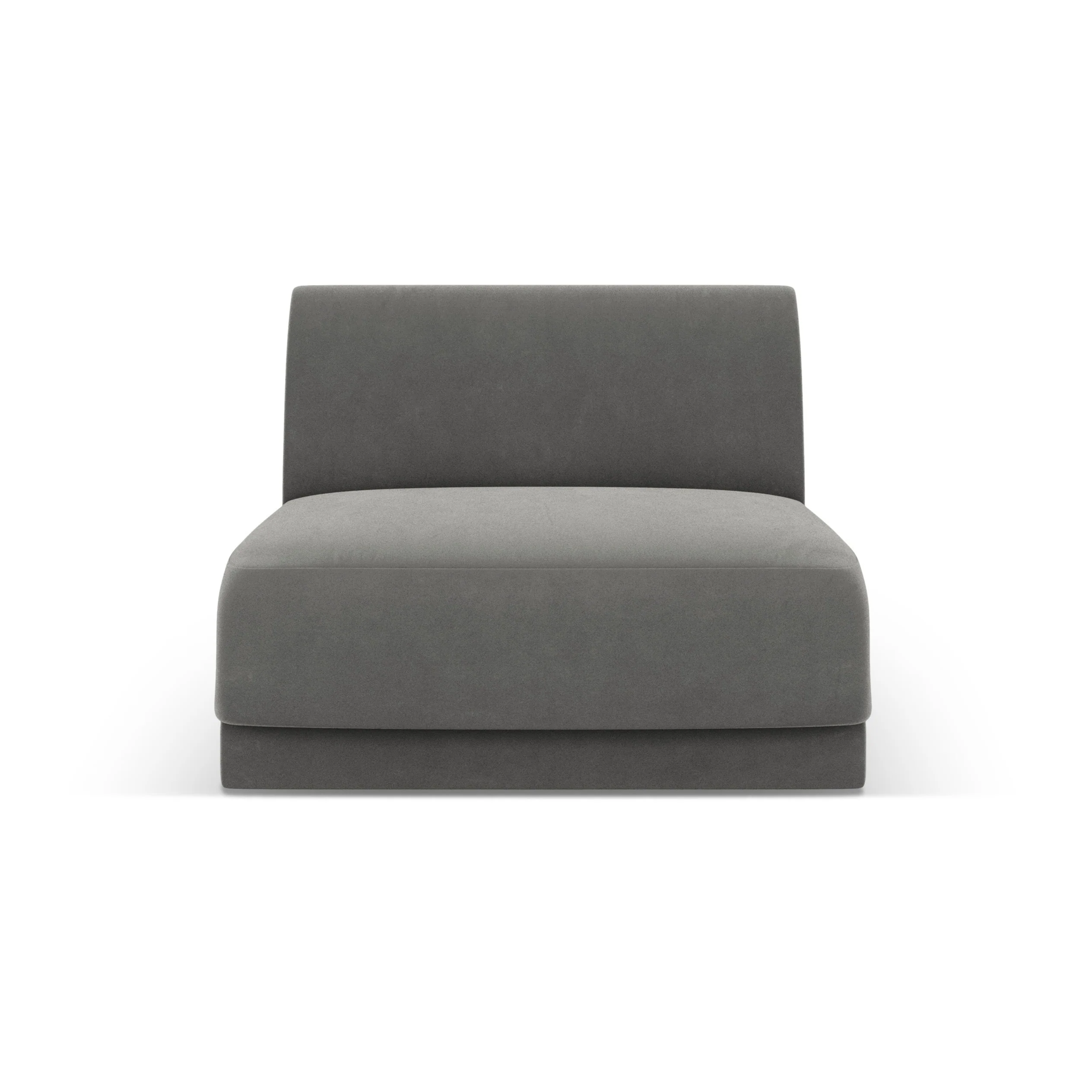 Fotel / moduł aksamitny MILEY jasnoszary - Image 2