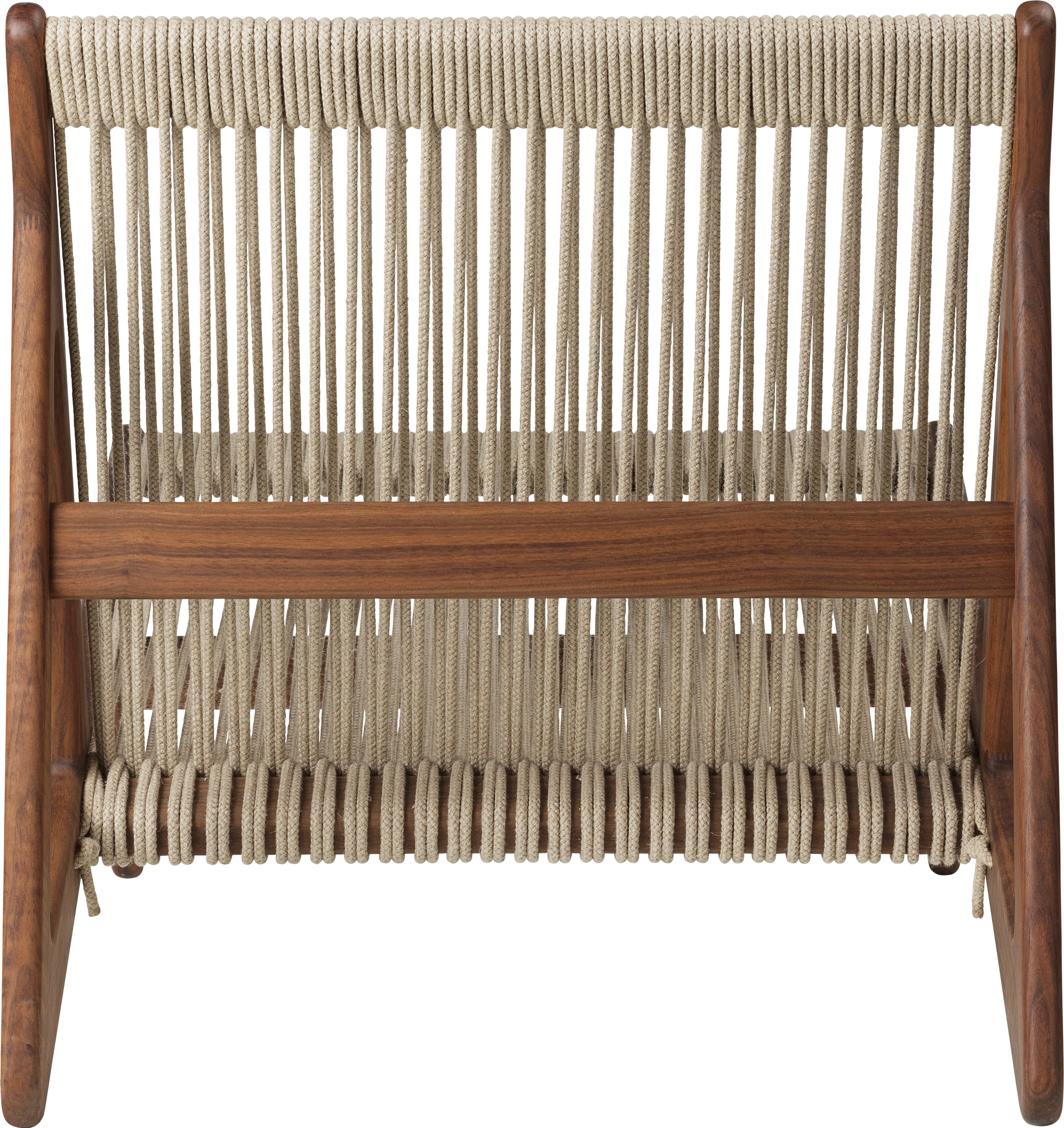 Fotel MR01 drewno orzechowe i len - Image 10