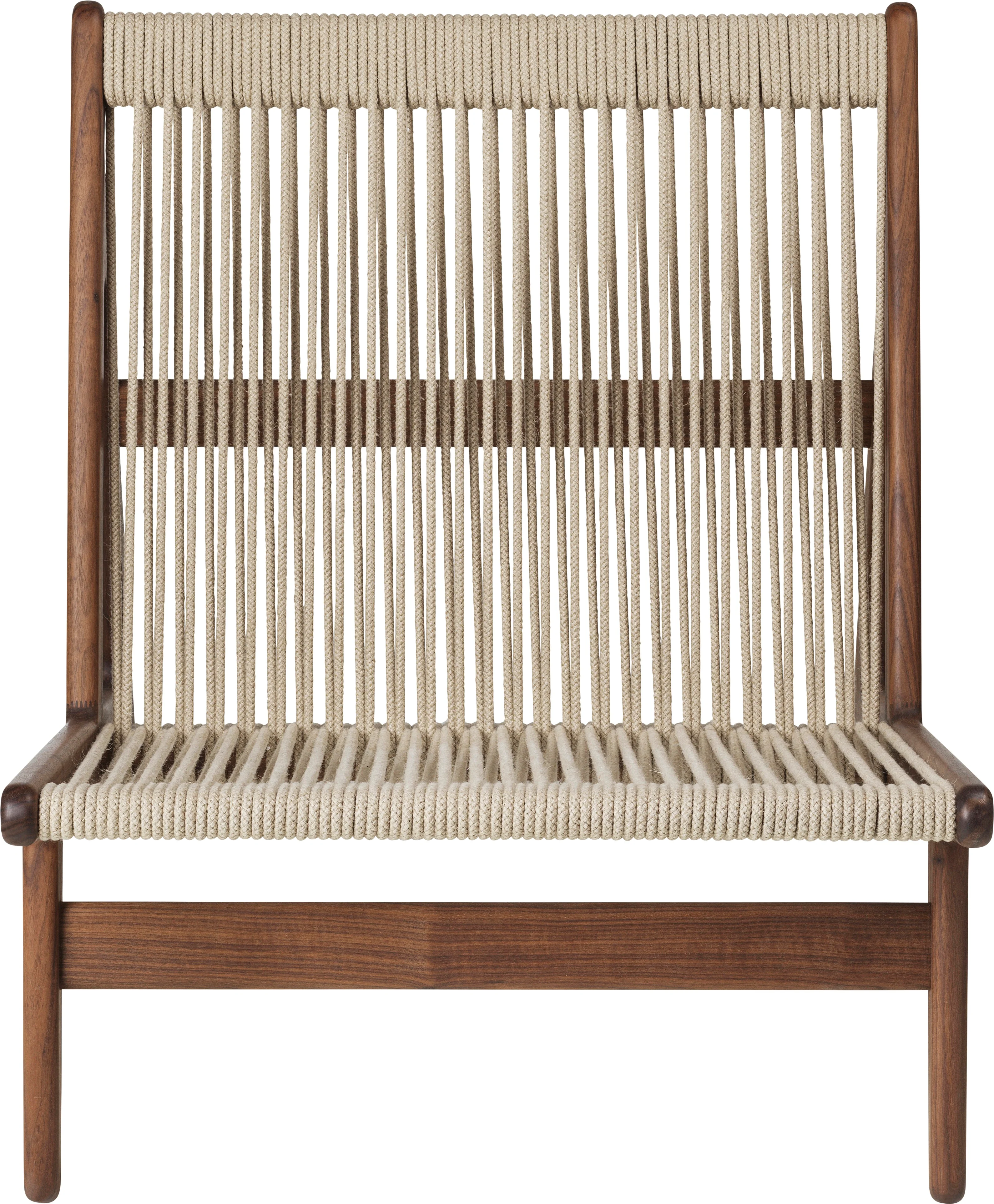 Fotel MR01 drewno orzechowe i len - Image 8