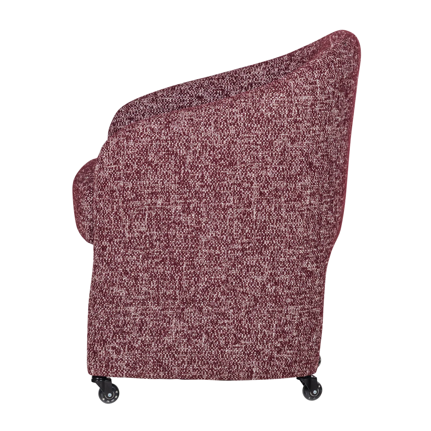 Fotel na kółkach CORDO burgundowy melanż - Image 4