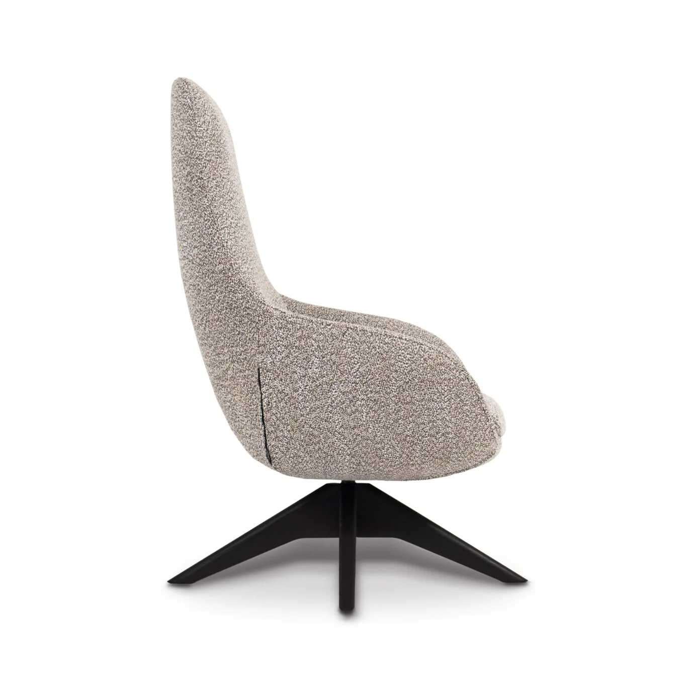 Fotel obrotowy CLASSIC tapicerowany z drewnianą podstawą - Image 3