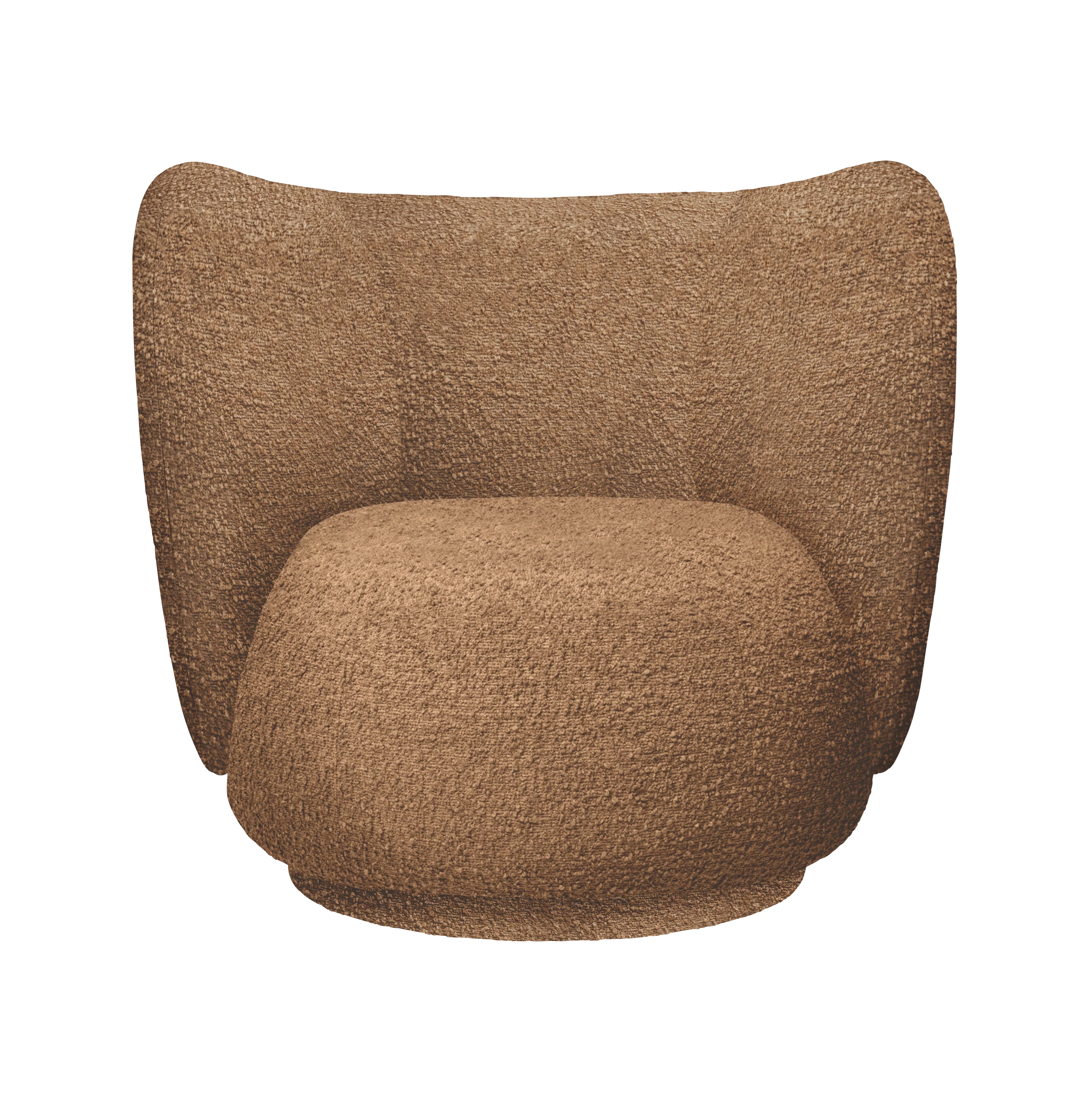 Fotel obrotowy RICO LOUNGE brązowy boucle