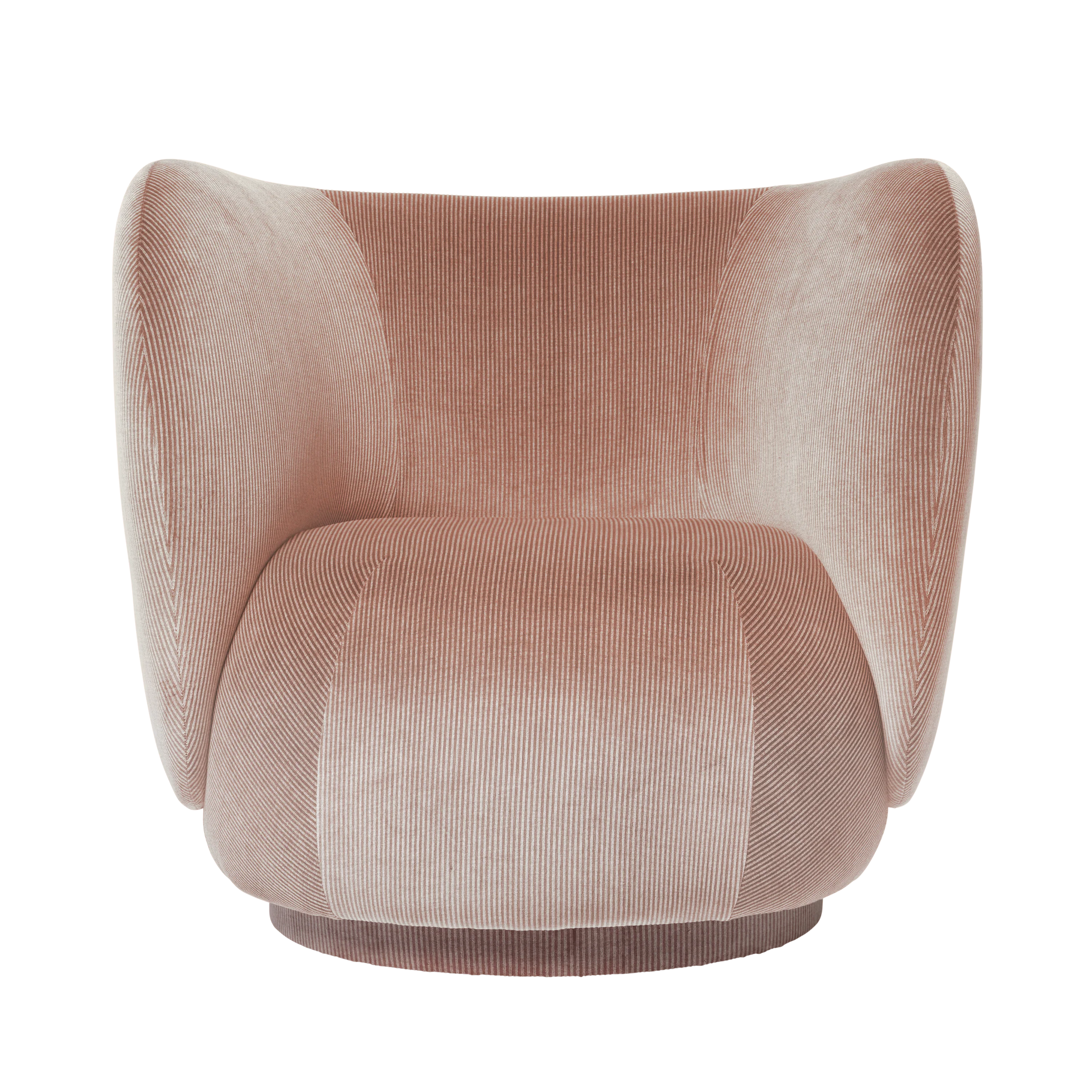 Fotel obrotowy RICO LOUNGE Devoré Velvet różowy