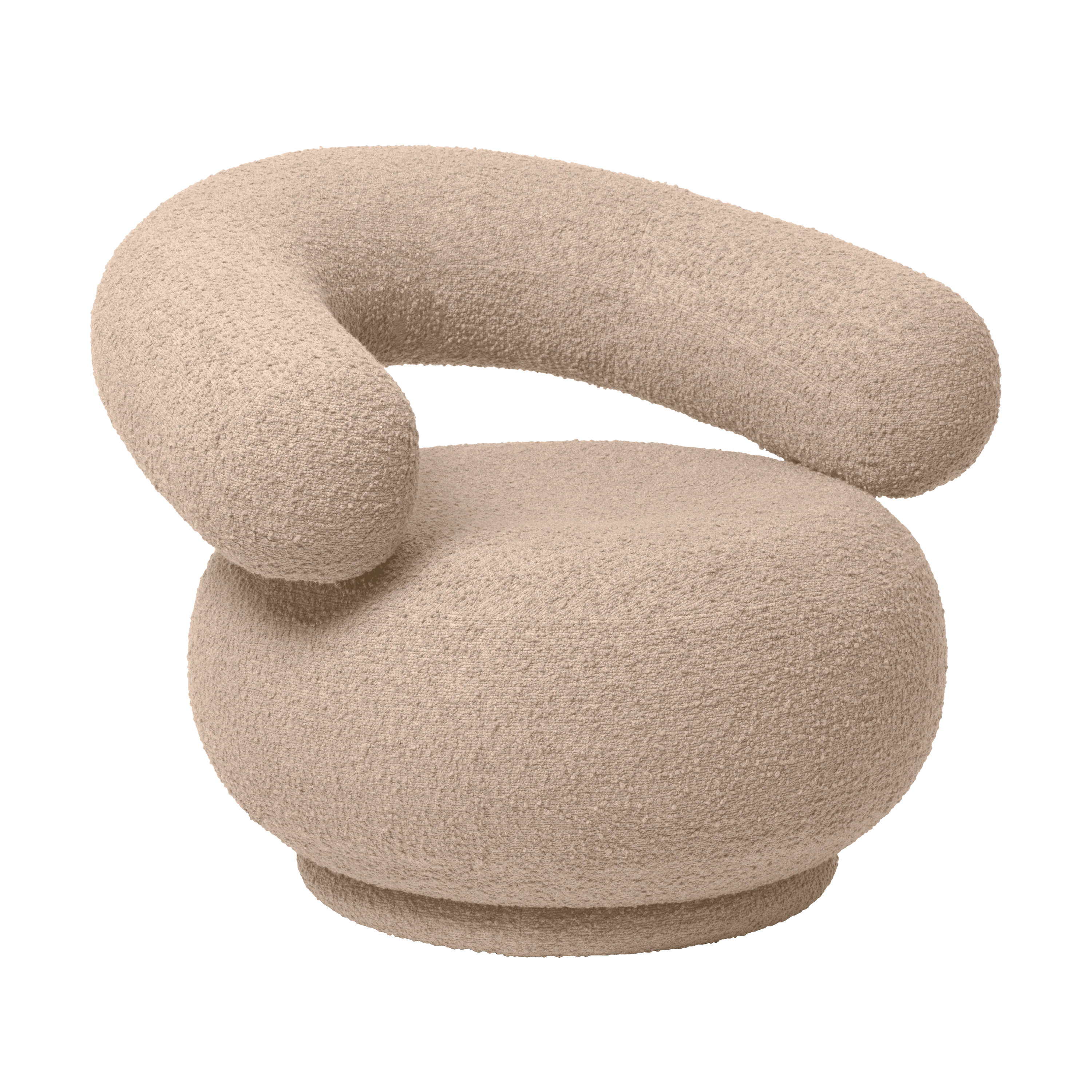 Fotel ORBO beżowy boucle