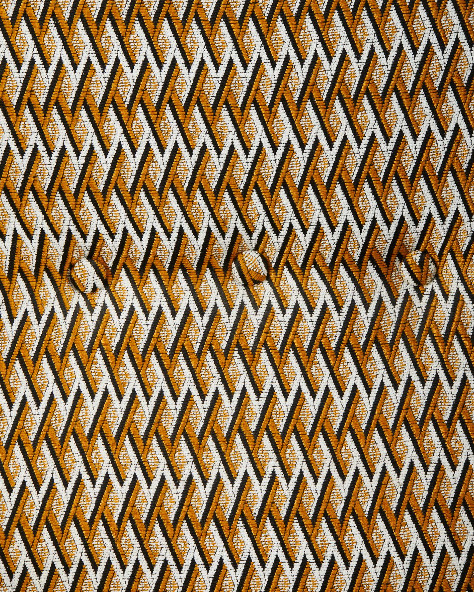 Fotel PEGGY orche w geometryczne wzory z drewnianą podstawą - Image 4