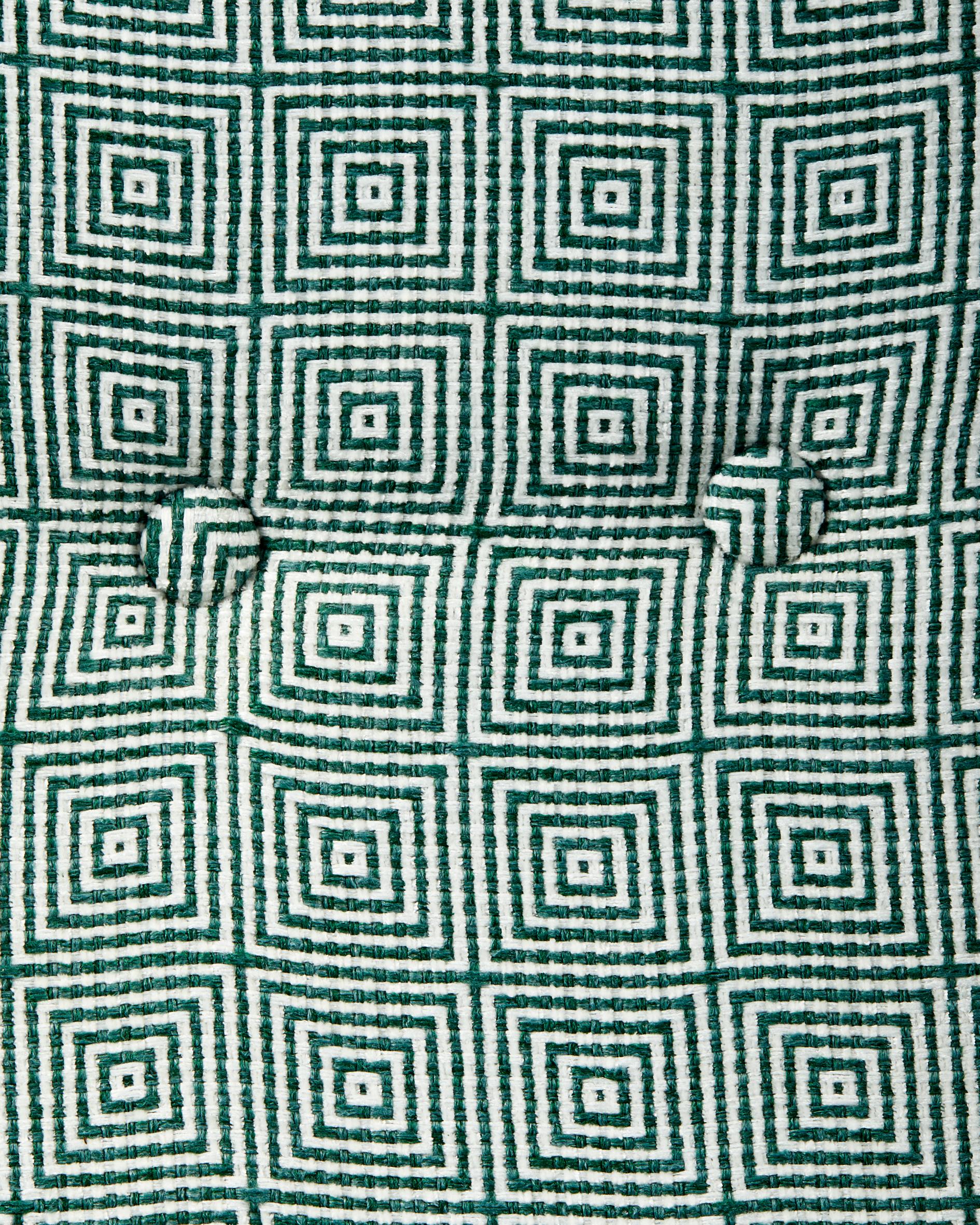Fotel PEGGY zielony w geometryczne wzory z drewnianą podstawą - Image 8
