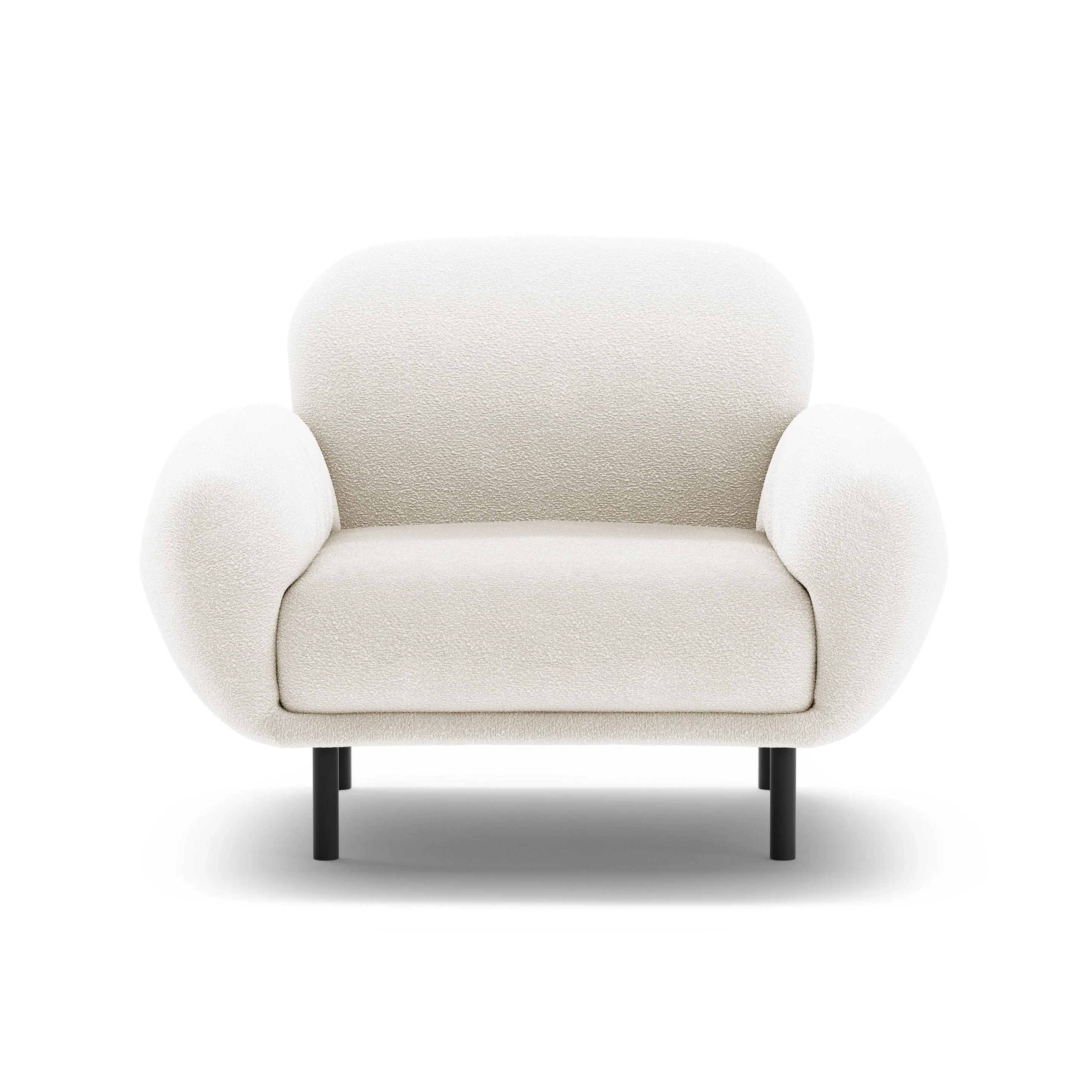 Fotel POPPY biały boucle - Image 3